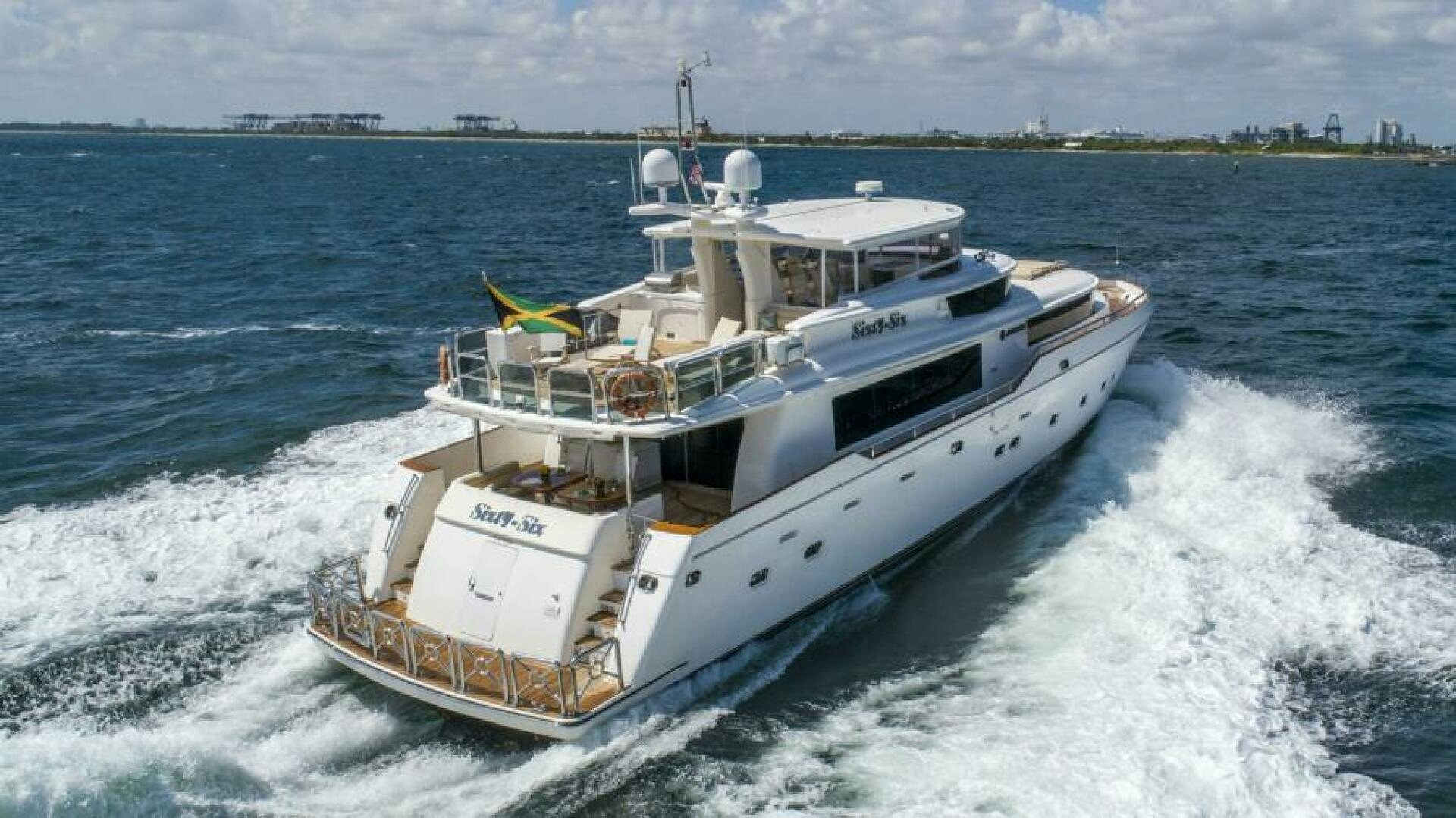 a boat on the water aboard SIXTY SIX Yacht for Sale