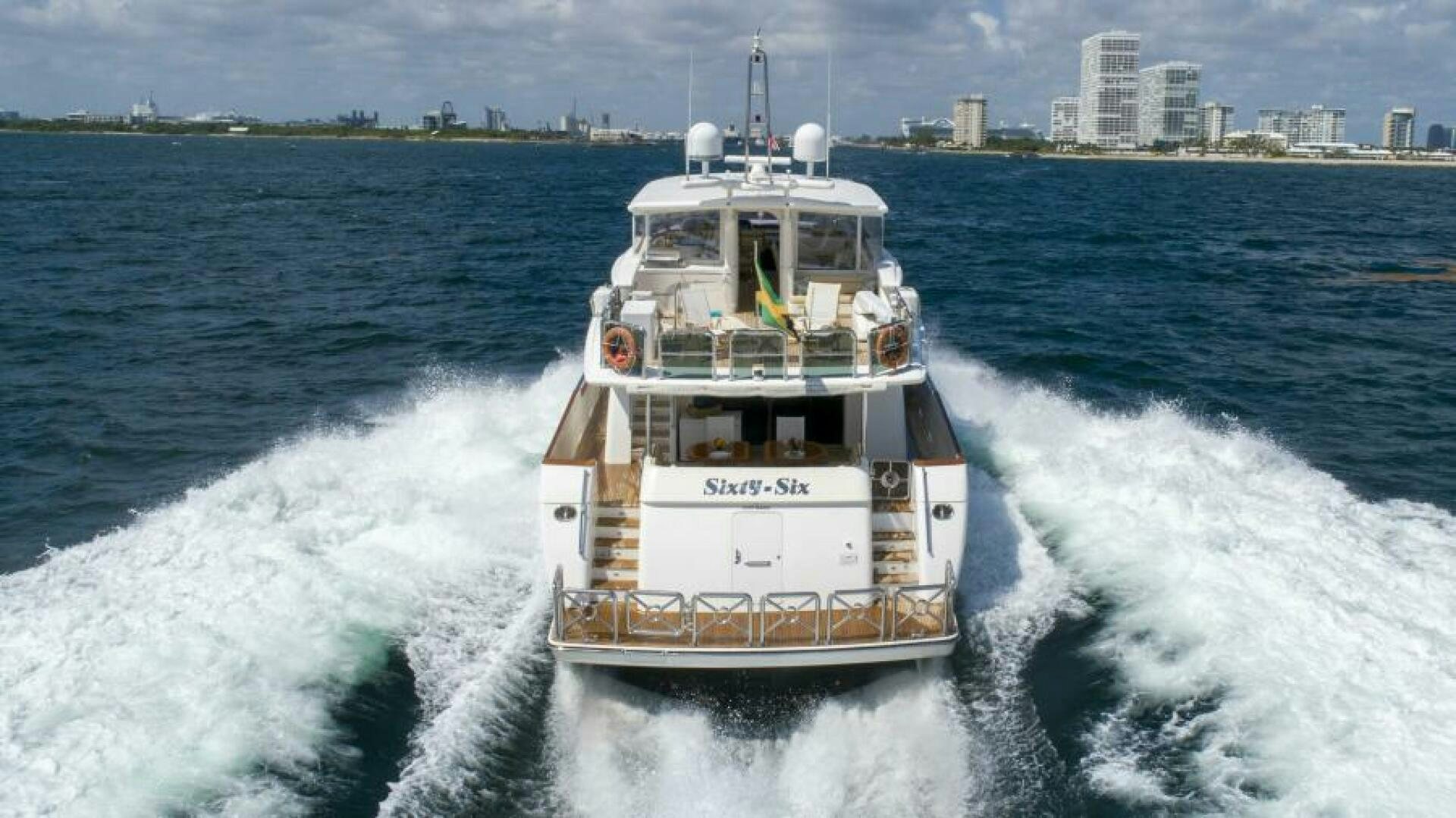 a boat on the water aboard SIXTY SIX Yacht for Sale