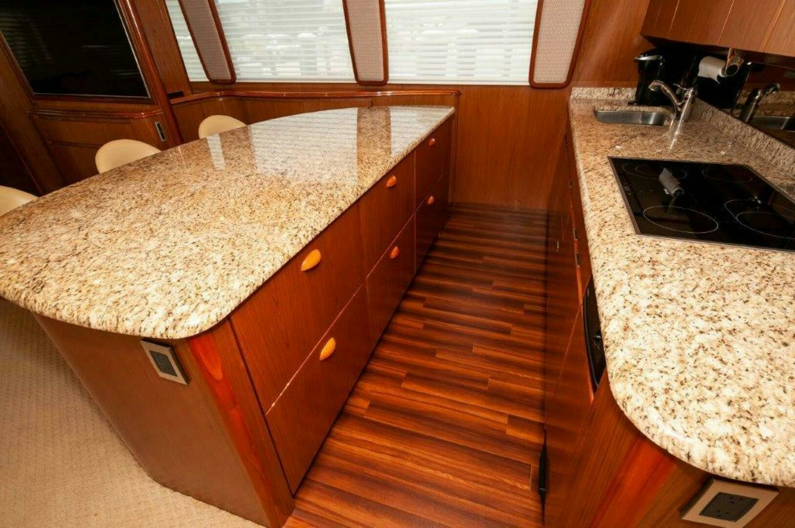 a kitchen with granite counter tops aboard BAREFOOT DRIVE Yacht for Sale