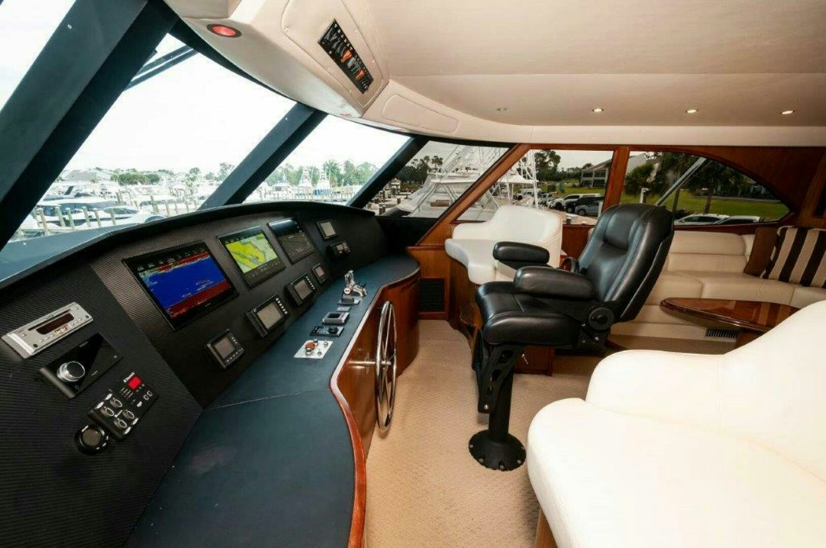 inside of a car aboard BAREFOOT DRIVE Yacht for Sale