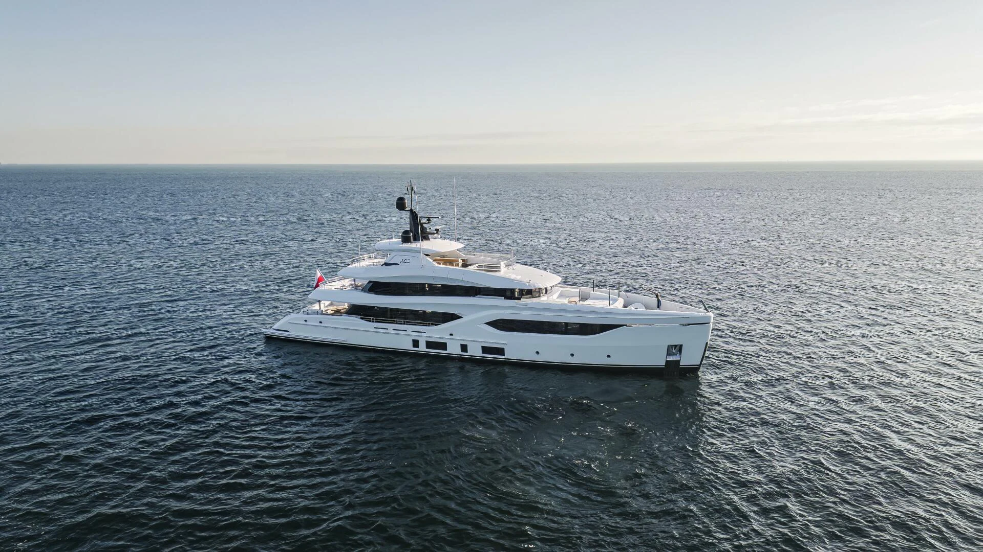a white boat in the water aboard CONRAD C144S HULL 4 Yacht for Sale