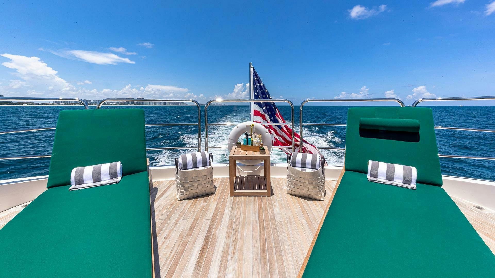 a boat on a body of water aboard MIRRACLE Yacht for Sale