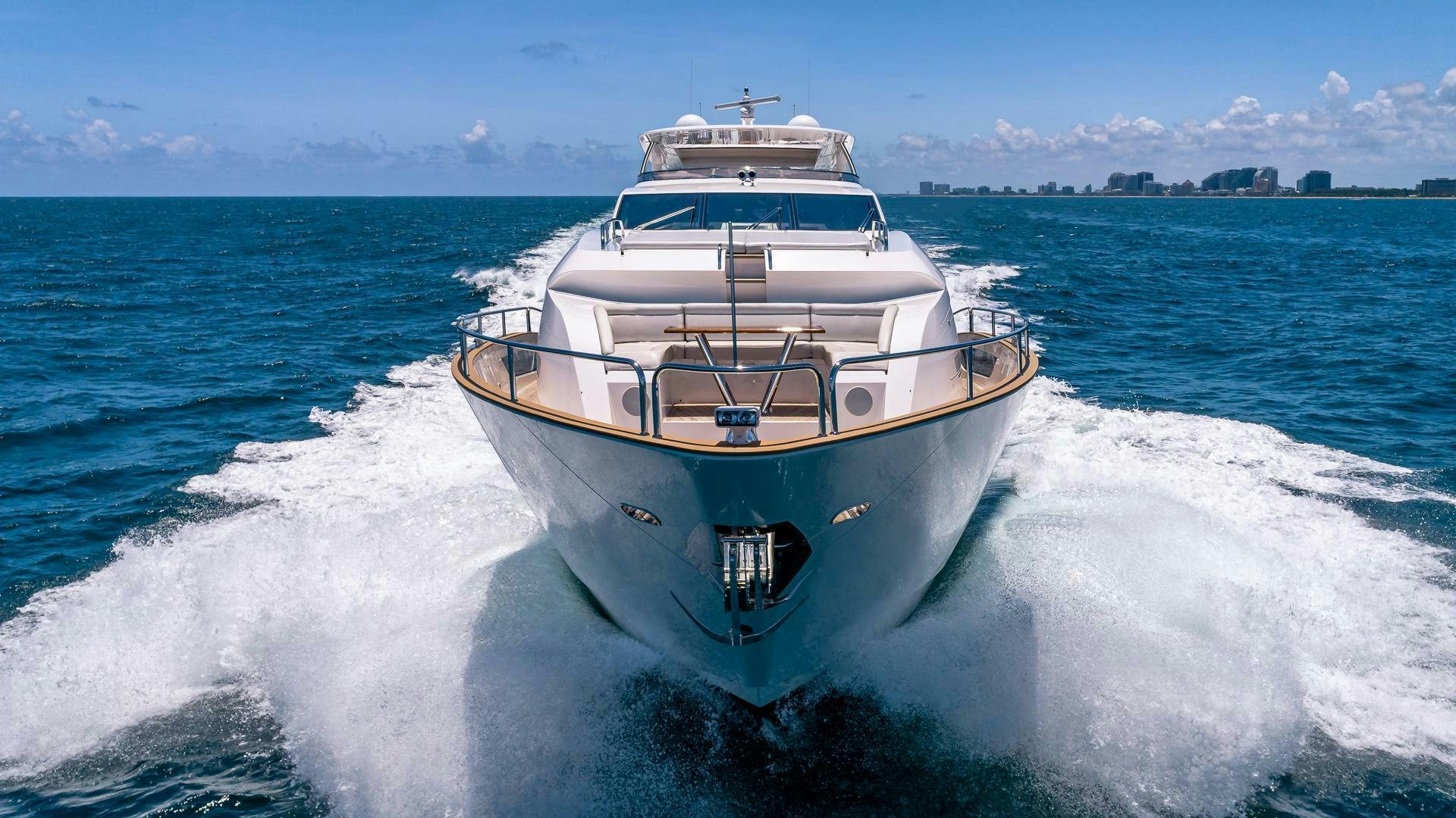 a boat on the water aboard MIRRACLE Yacht for Sale
