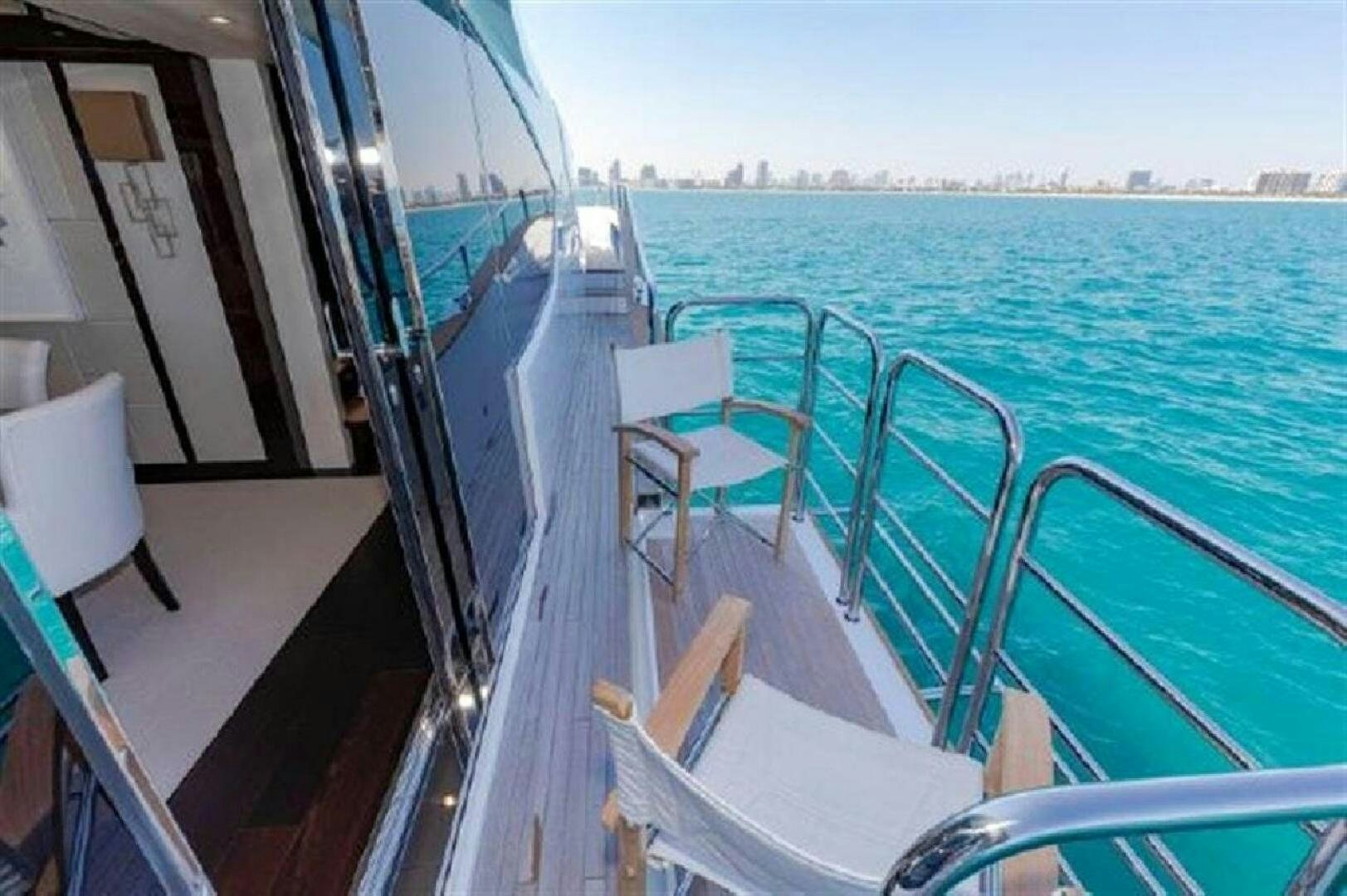 a boat on the water aboard MIRRACLE Yacht for Sale