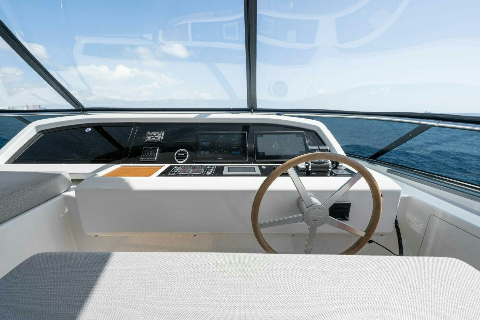 the interior of a car aboard SORI SAN LORENZO Yacht for Sale