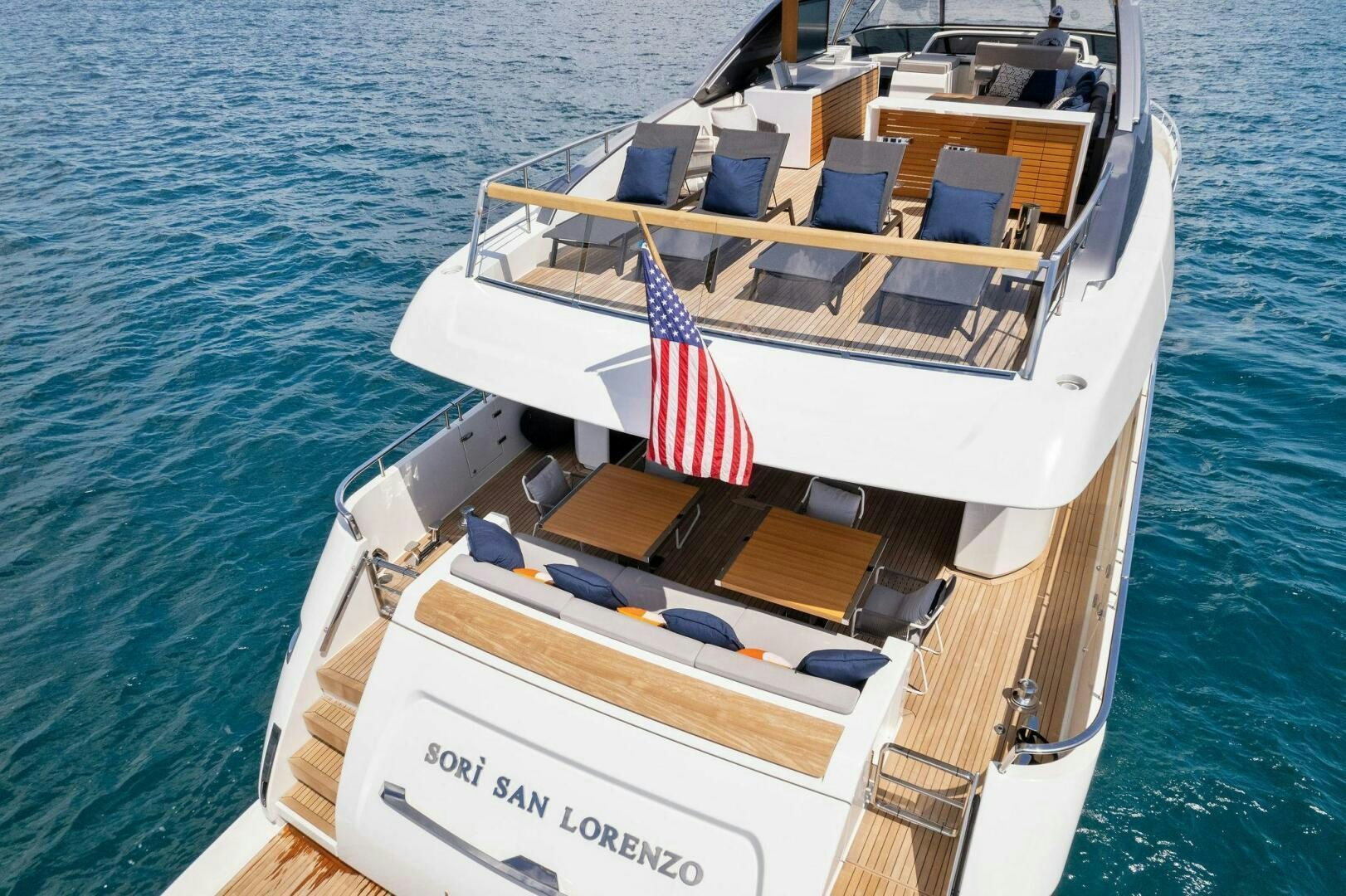 a boat on the water aboard SORI SAN LORENZO Yacht for Sale