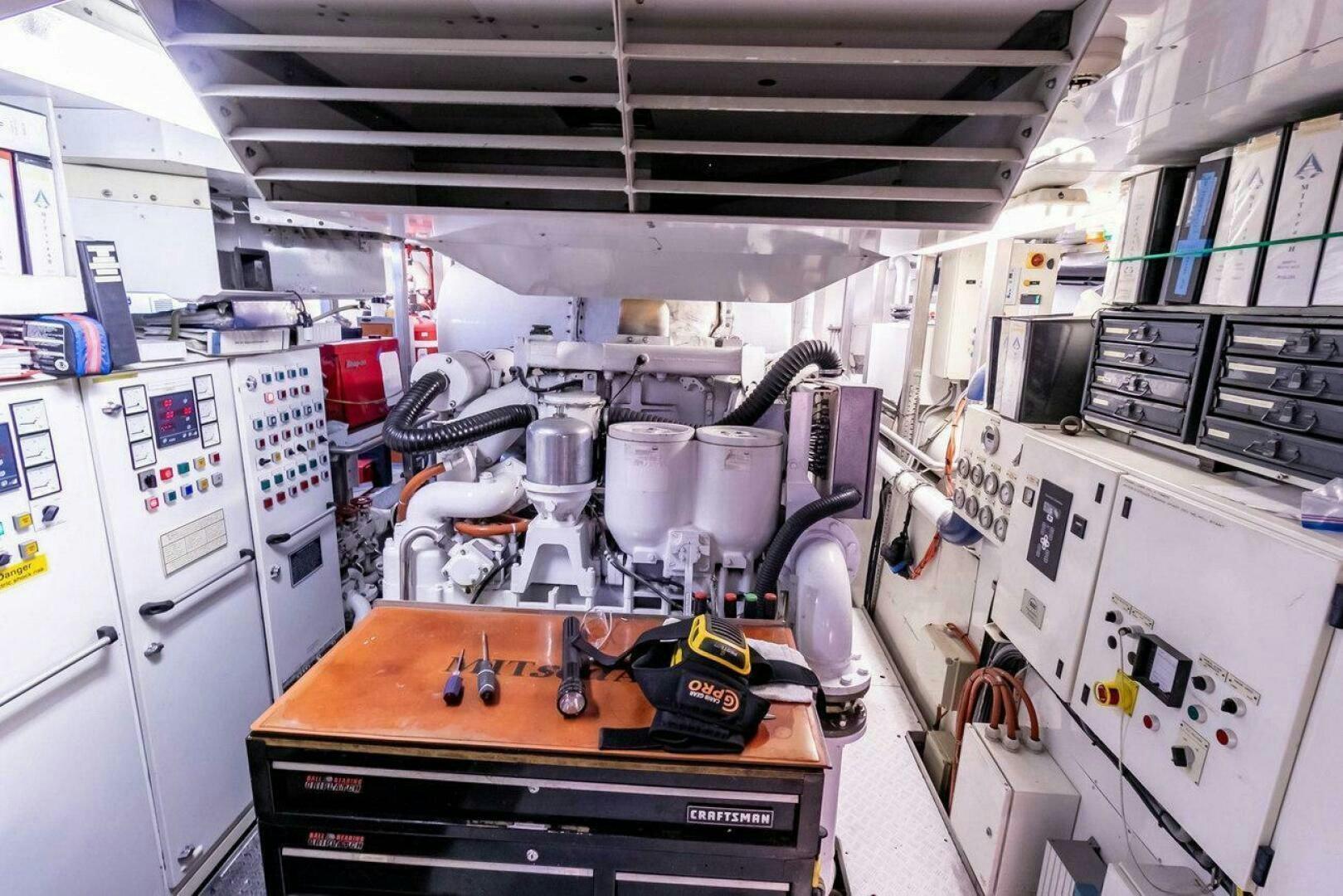 a kitchen with a large machine aboard MITSEAAH Yacht for Sale