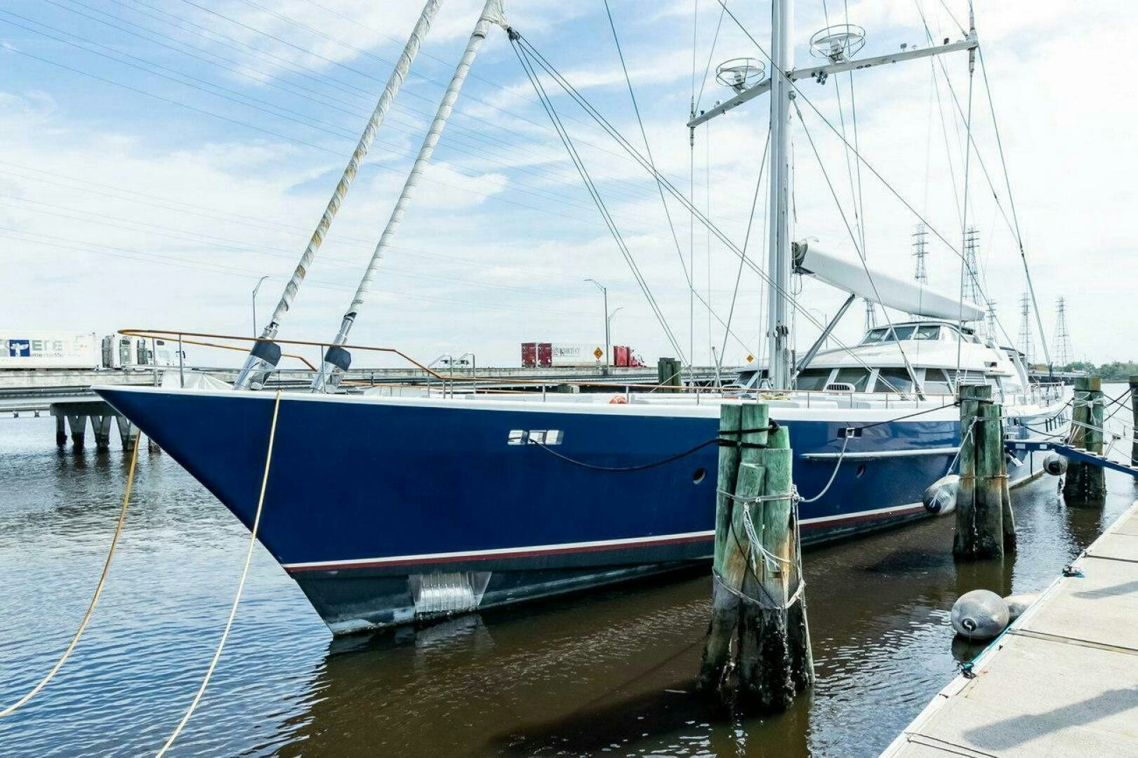 a boat docked at a pier aboard MITSEAAH Yacht for Sale
