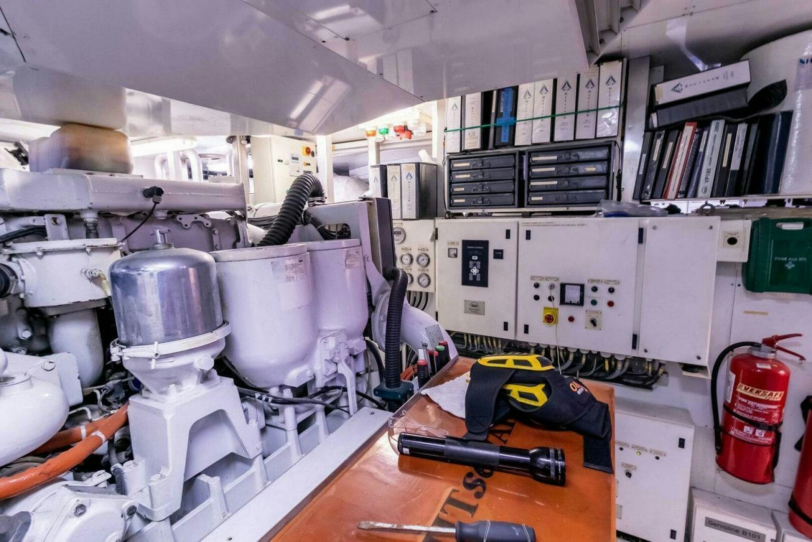 a factory with machinery aboard MITSEAAH Yacht for Sale