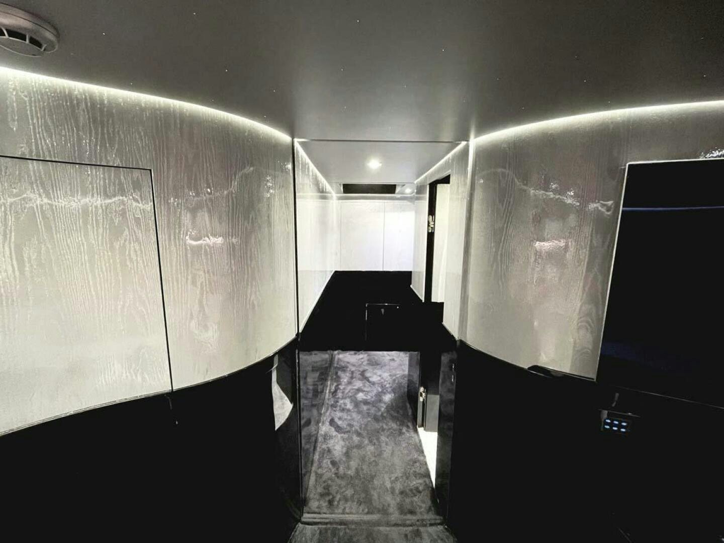 a room with a bed and a television aboard FOREVER 32 Yacht for Sale