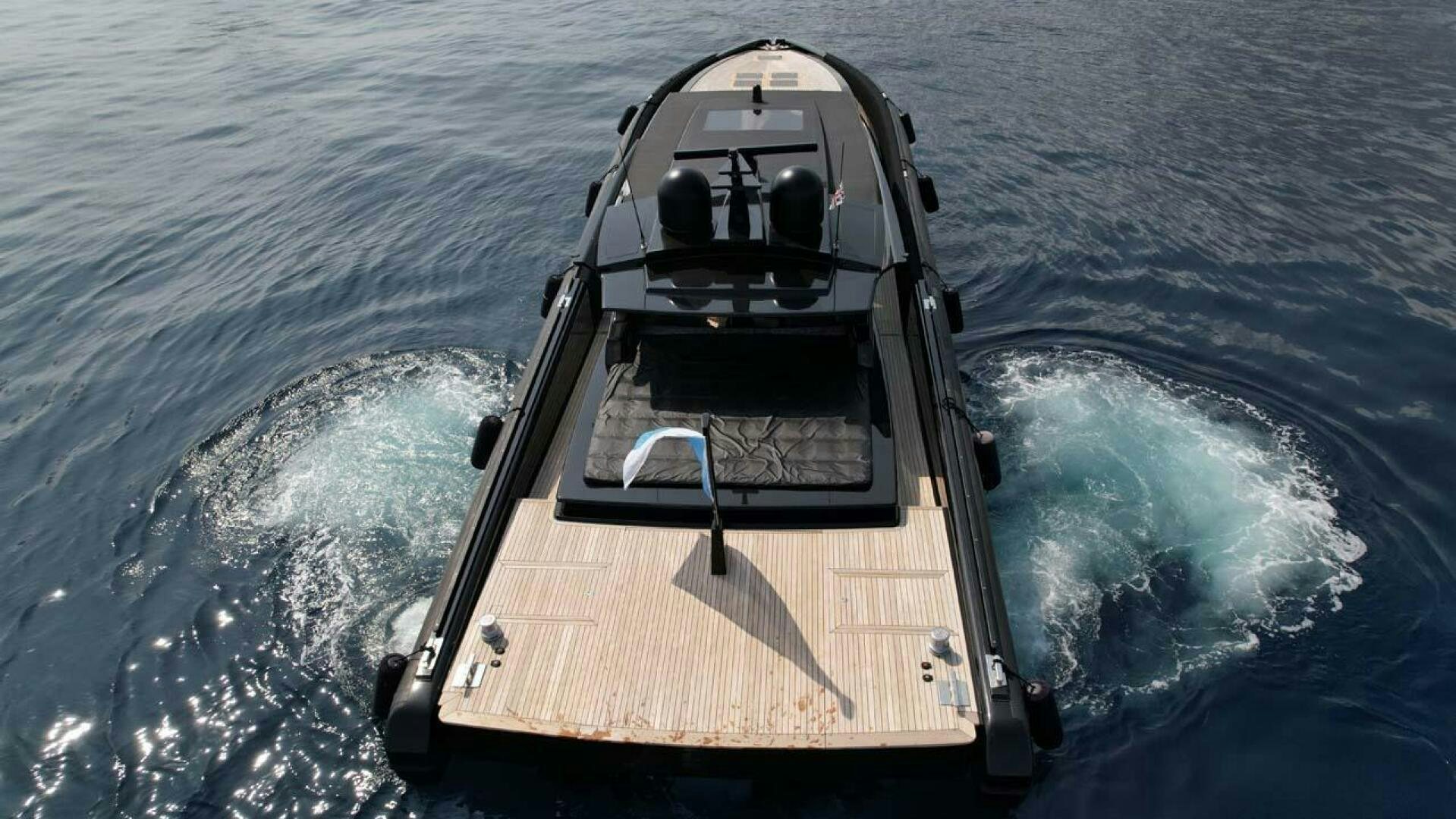 a space shuttle above the earth aboard FOREVER 32 Yacht for Sale