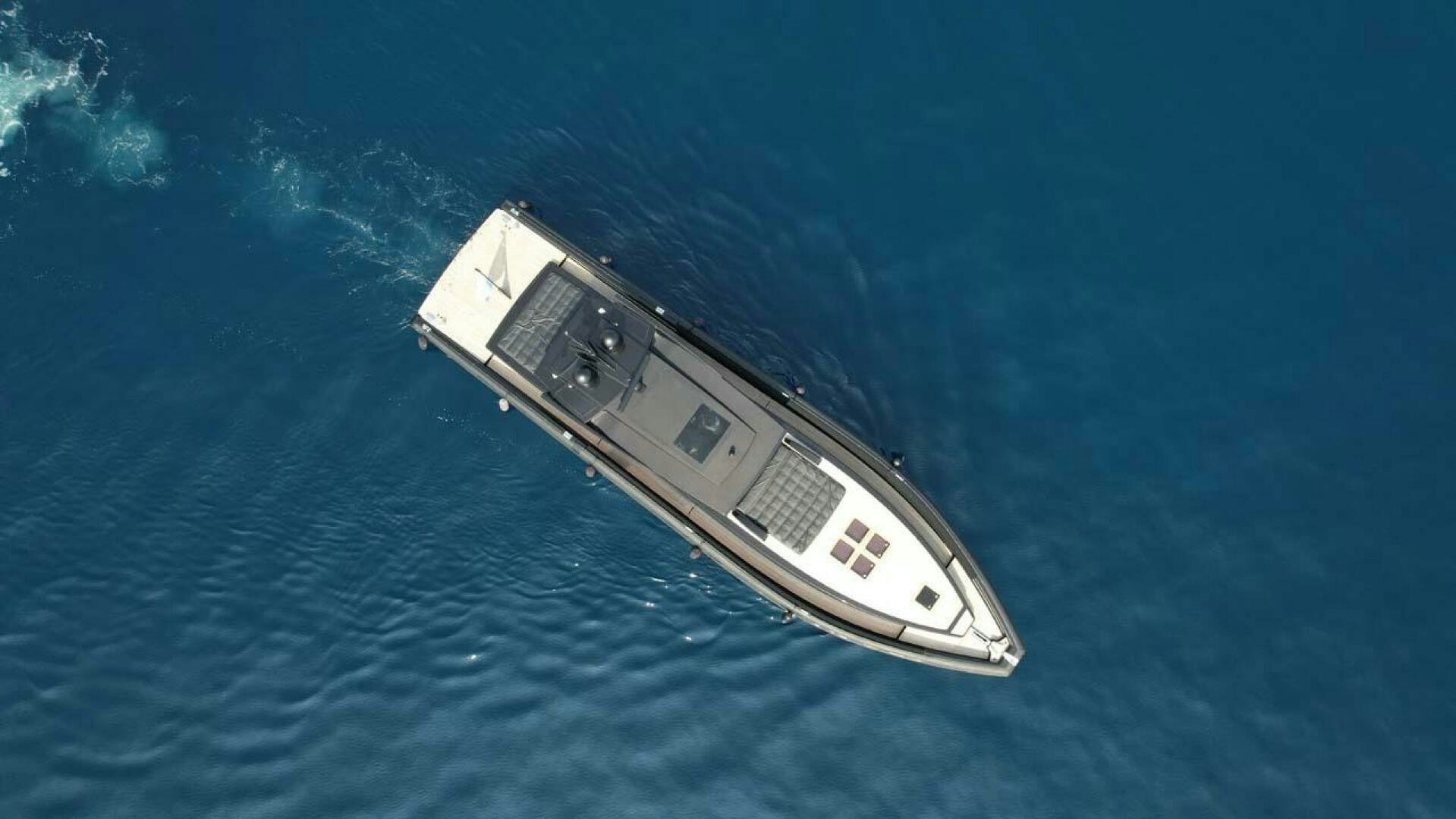 a high angle view of a ship aboard FOREVER 32 Yacht for Sale