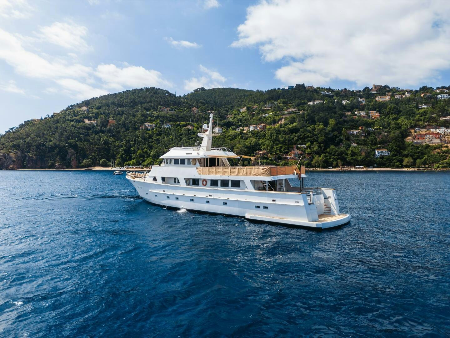 a boat on the water aboard EVA Yacht for Sale