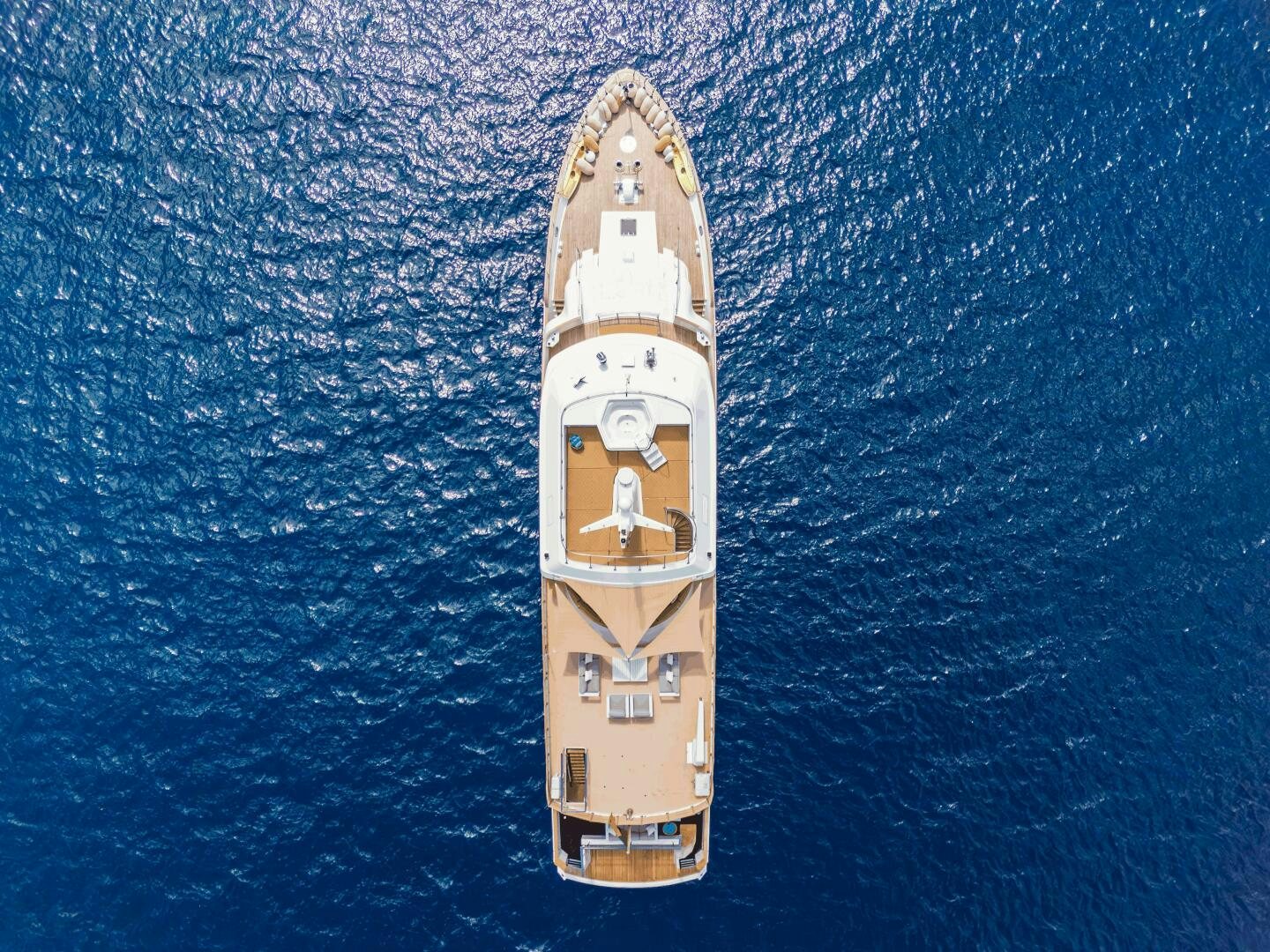 a rocket on a surface aboard EVA Yacht for Sale