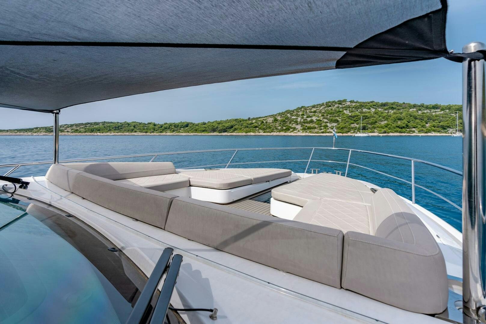 a bed on a boat aboard NOROADER Yacht for Sale