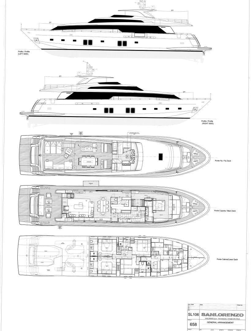 diagram, engineering drawing aboard WOMBAT Yacht for Sale