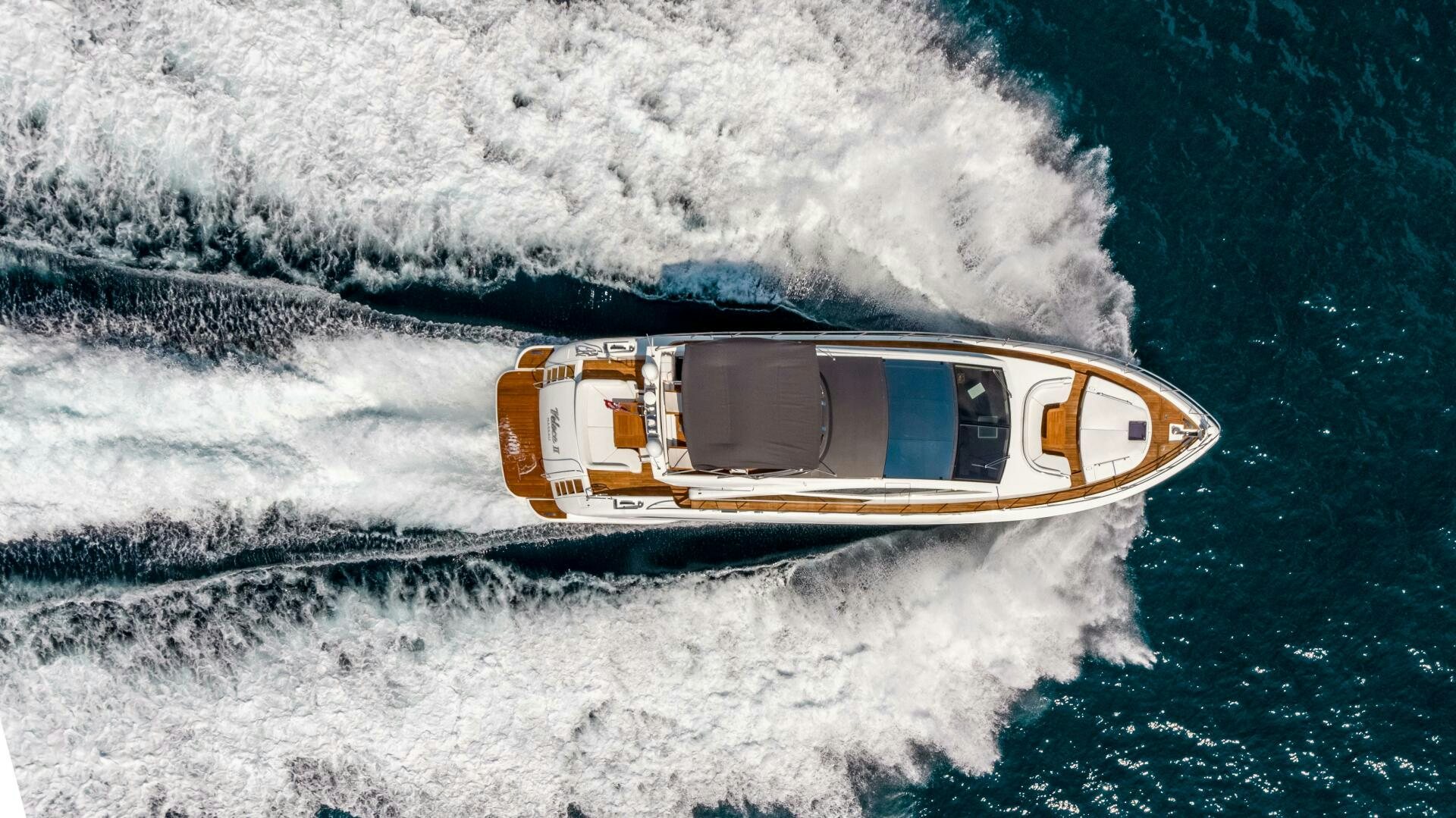 a boat on the water aboard VELOCE II Yacht for Sale