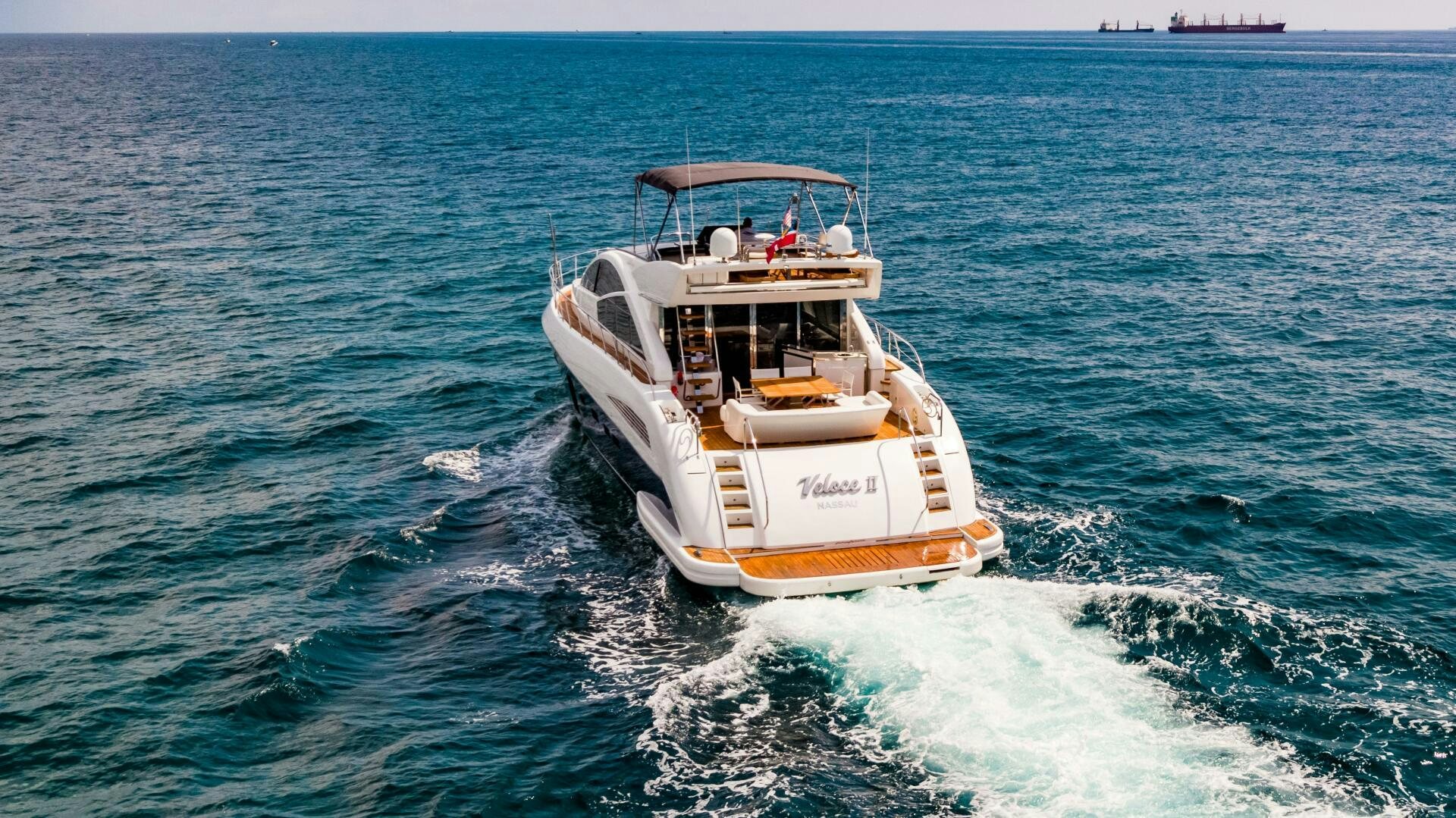 a boat in the water aboard VELOCE II Yacht for Sale