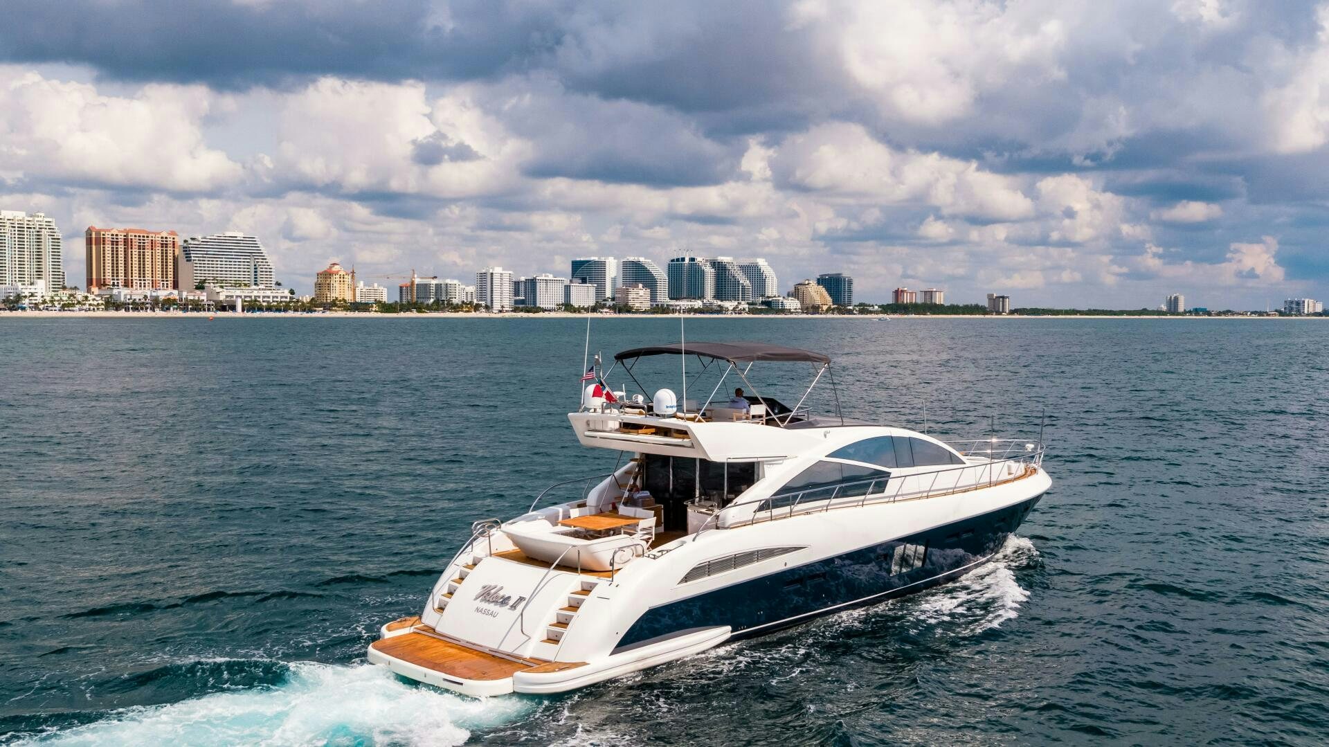 a white yacht in the water aboard VELOCE II Yacht for Sale