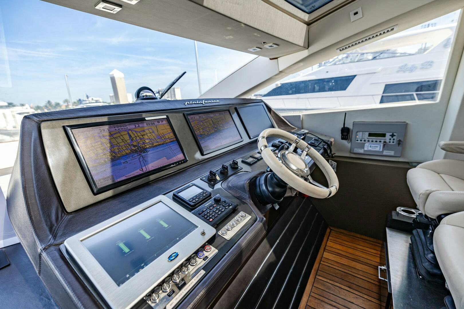 inside of a plane aboard VELOCE II Yacht for Sale