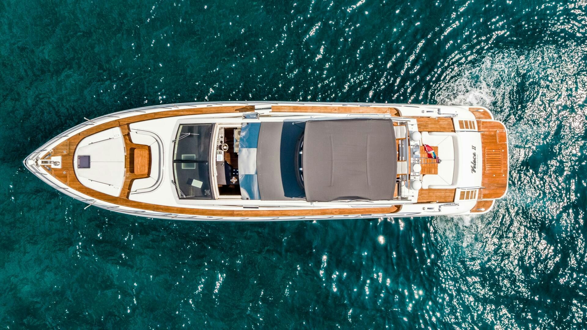 a boat on the water aboard VELOCE II Yacht for Sale