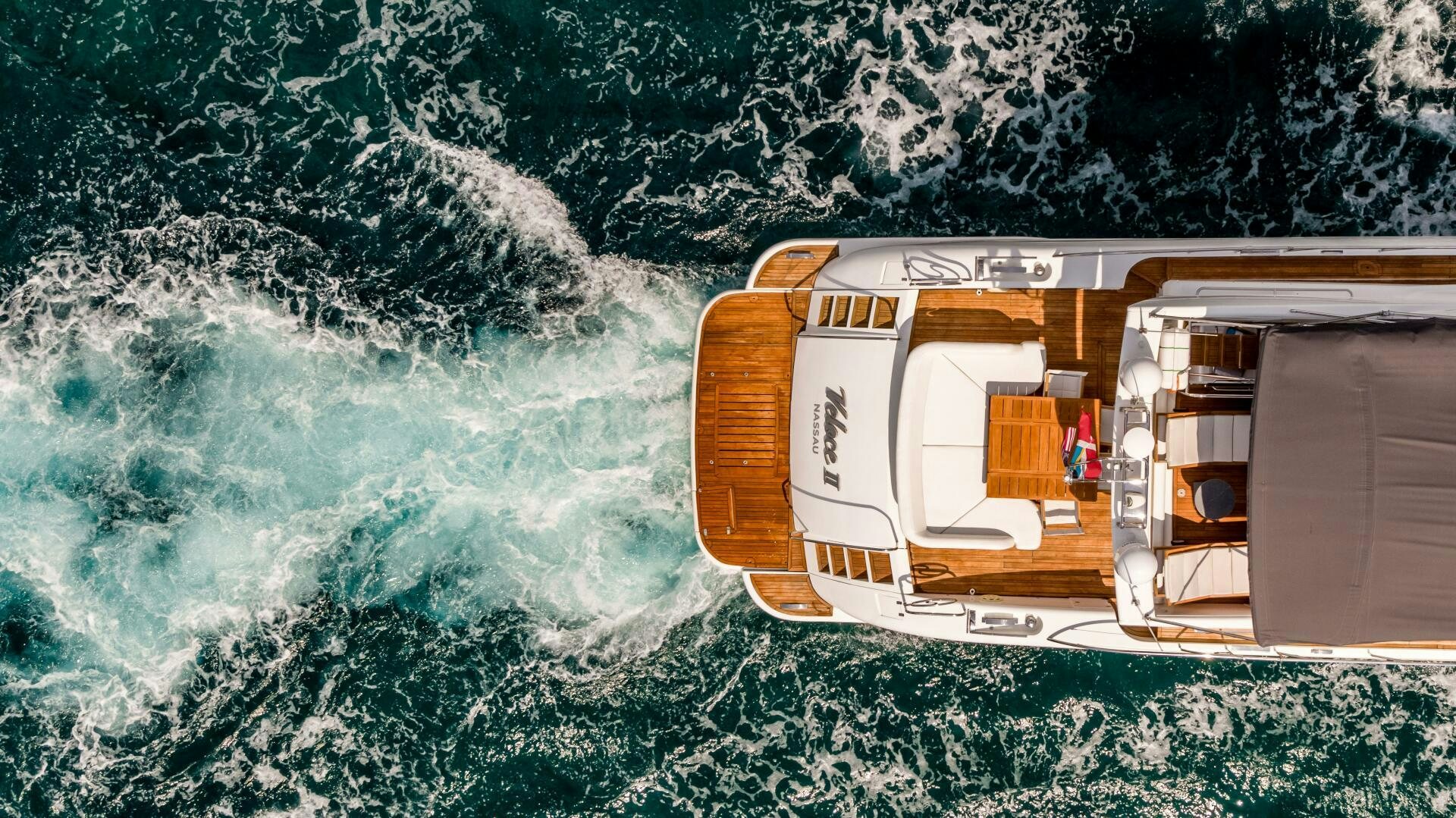 a computer generated image of a space ship aboard VELOCE II Yacht for Sale