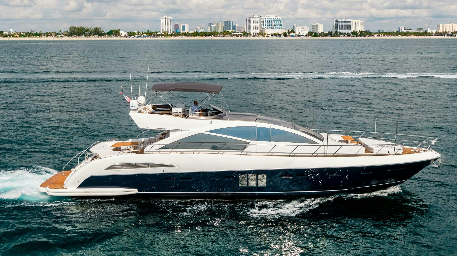 a white yacht in the water aboard VELOCE II Yacht for Sale
