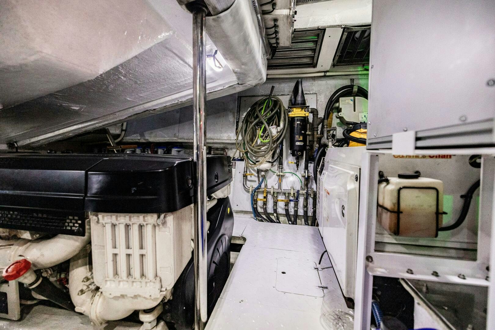 a large room with machinery aboard VELOCE II Yacht for Sale