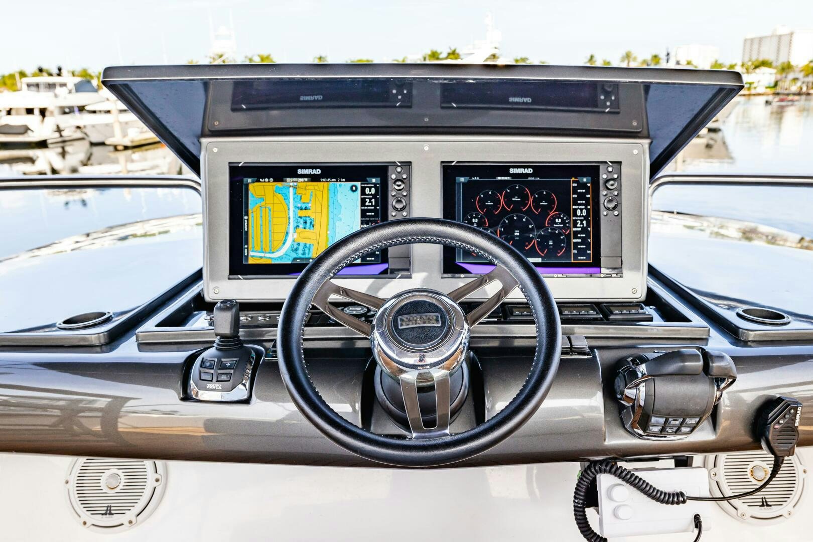 a dashboard of a car aboard VELOCE II Yacht for Sale