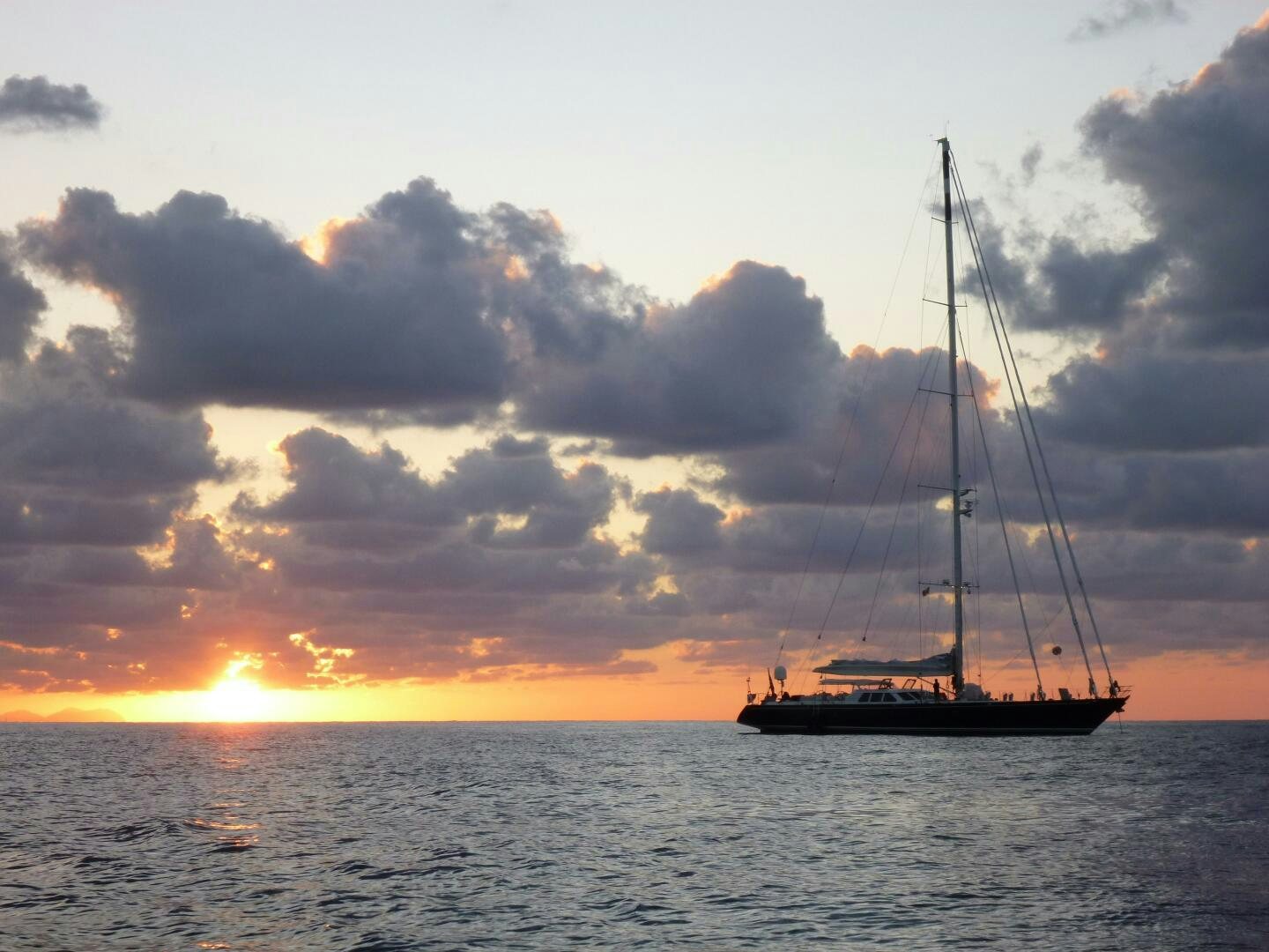 a sailboat in the water aboard BILLY BUDD Yacht for Sale
