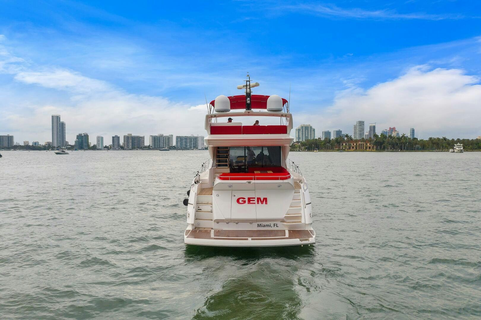 a boat in the water aboard GEM Yacht for Sale