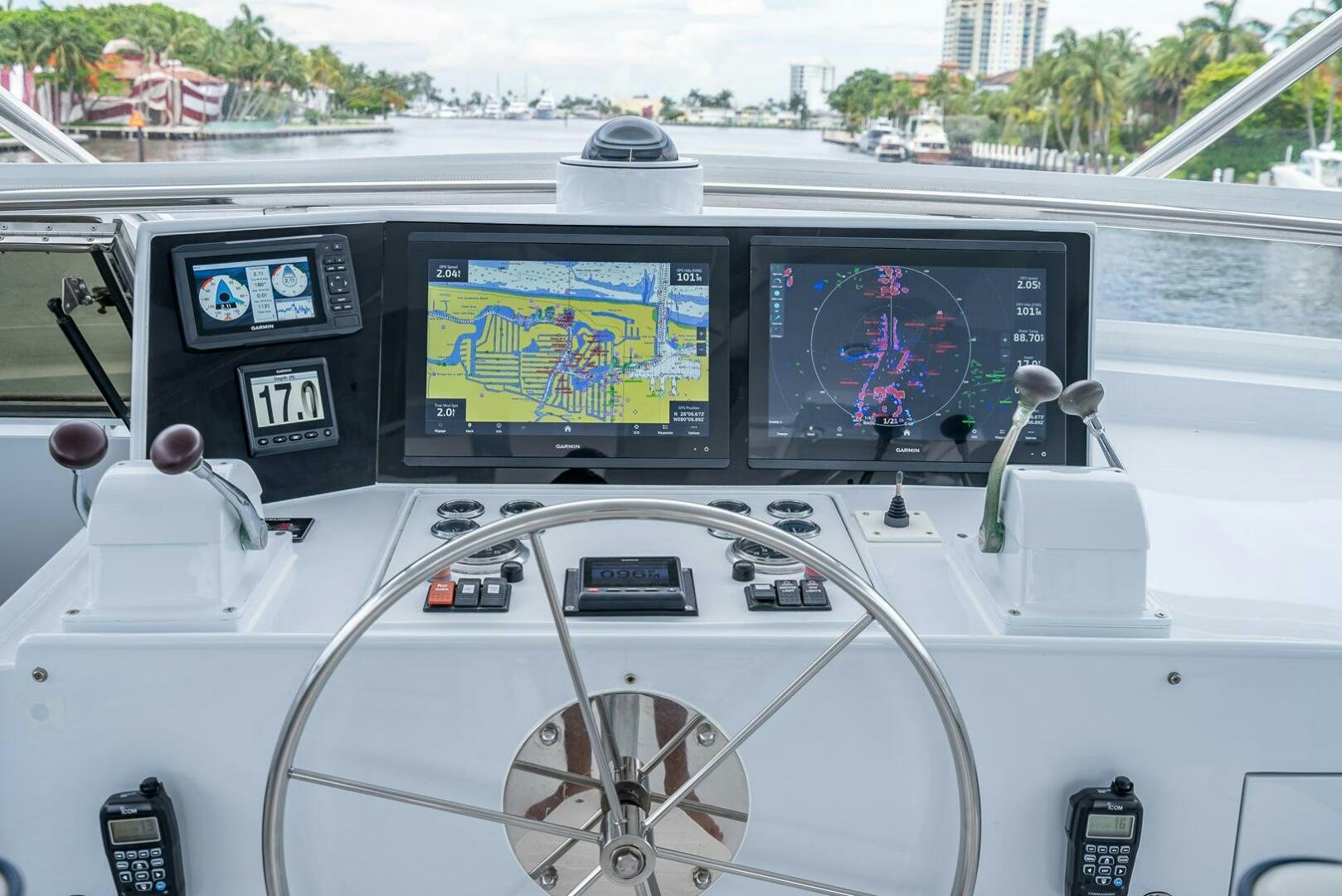 a dashboard of a car aboard MY WAY Yacht for Sale