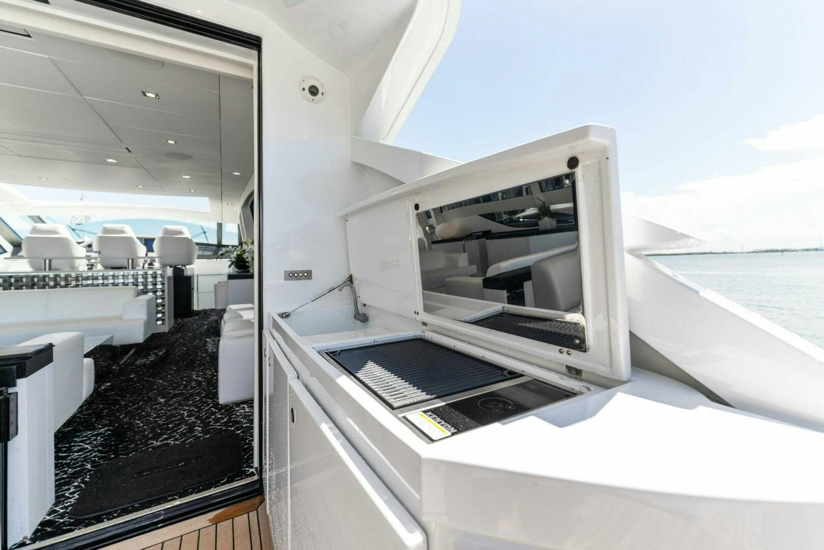 a white vehicle with a vent aboard HAWK Yacht for Sale