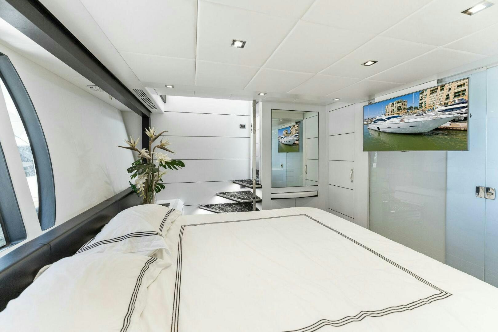 a hospital room with a bed aboard HAWK Yacht for Sale