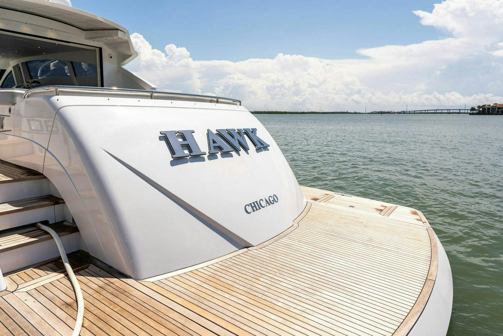 a boat on the water aboard HAWK Yacht for Sale