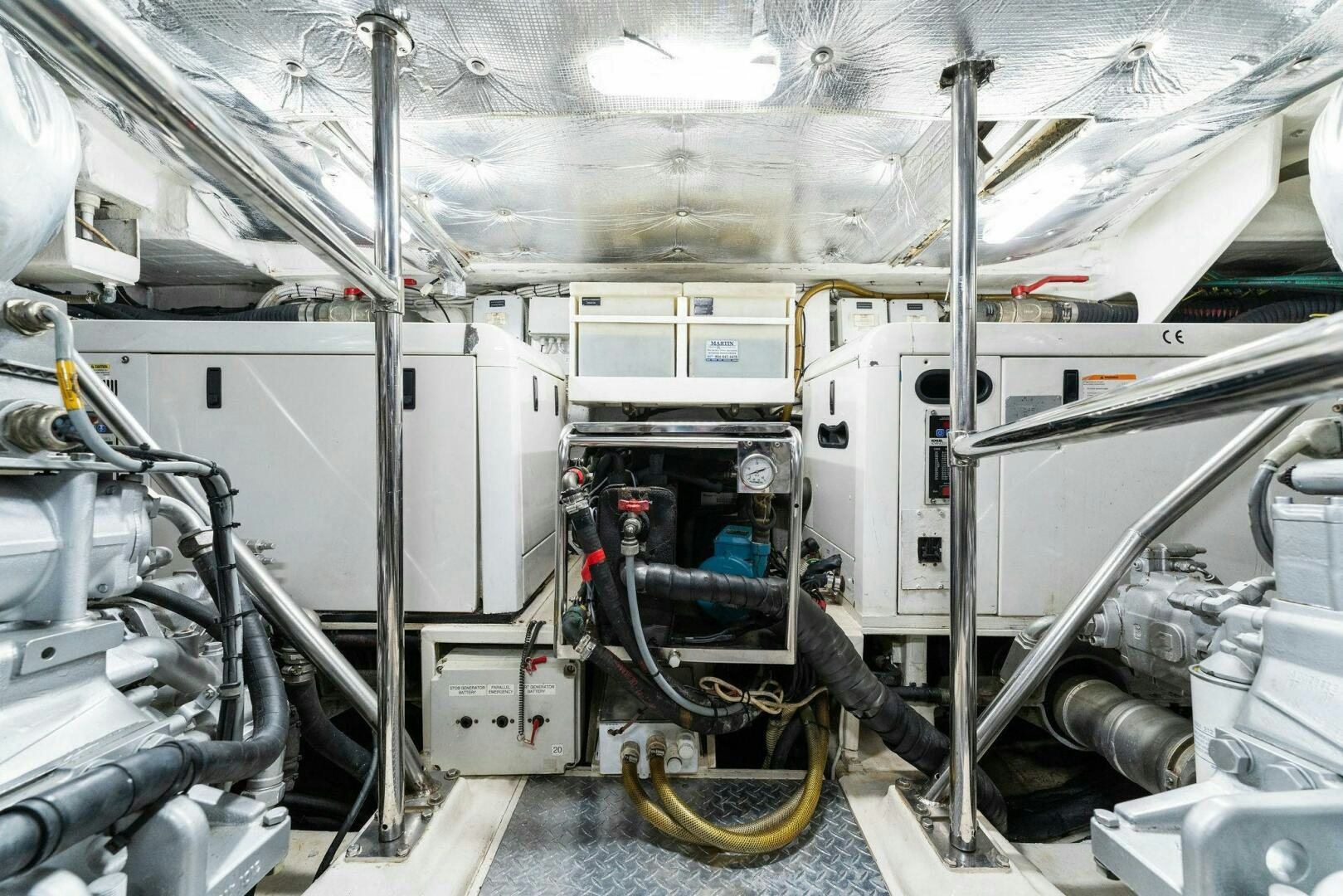 a large machine with wires aboard HAWK Yacht for Sale