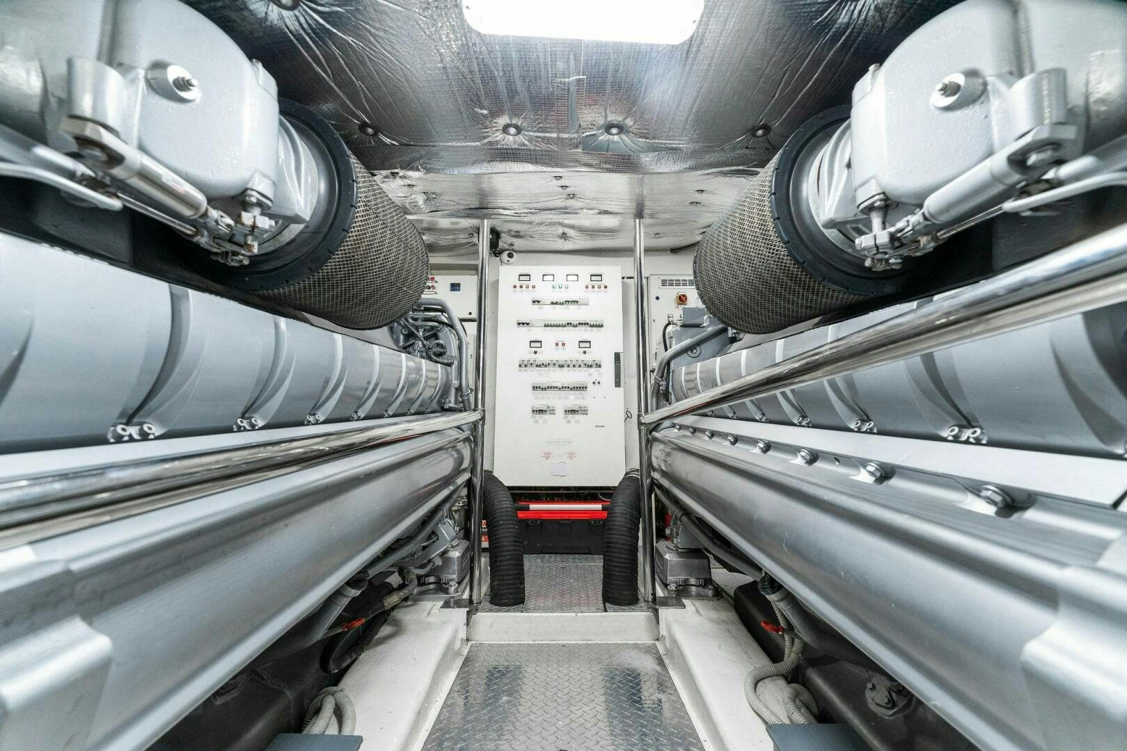 a close-up of a machine aboard HAWK Yacht for Sale