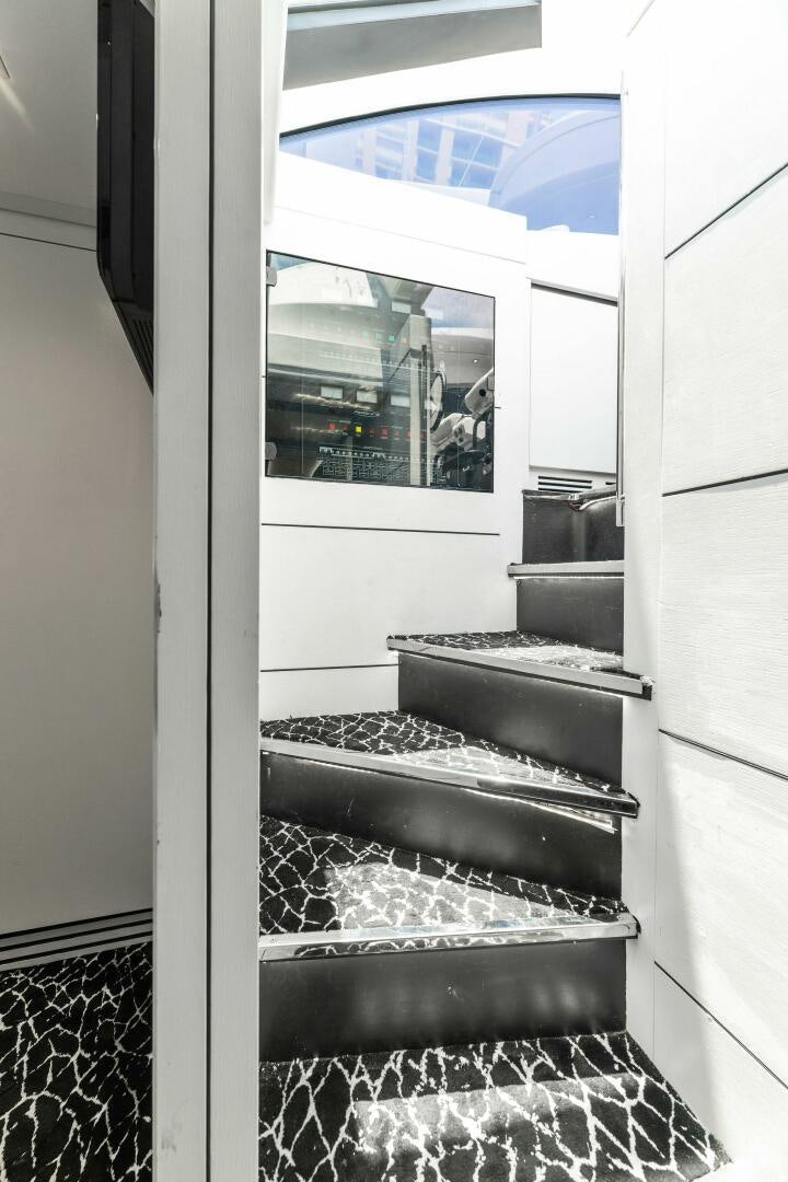 a large oven with a person inside aboard HAWK Yacht for Sale