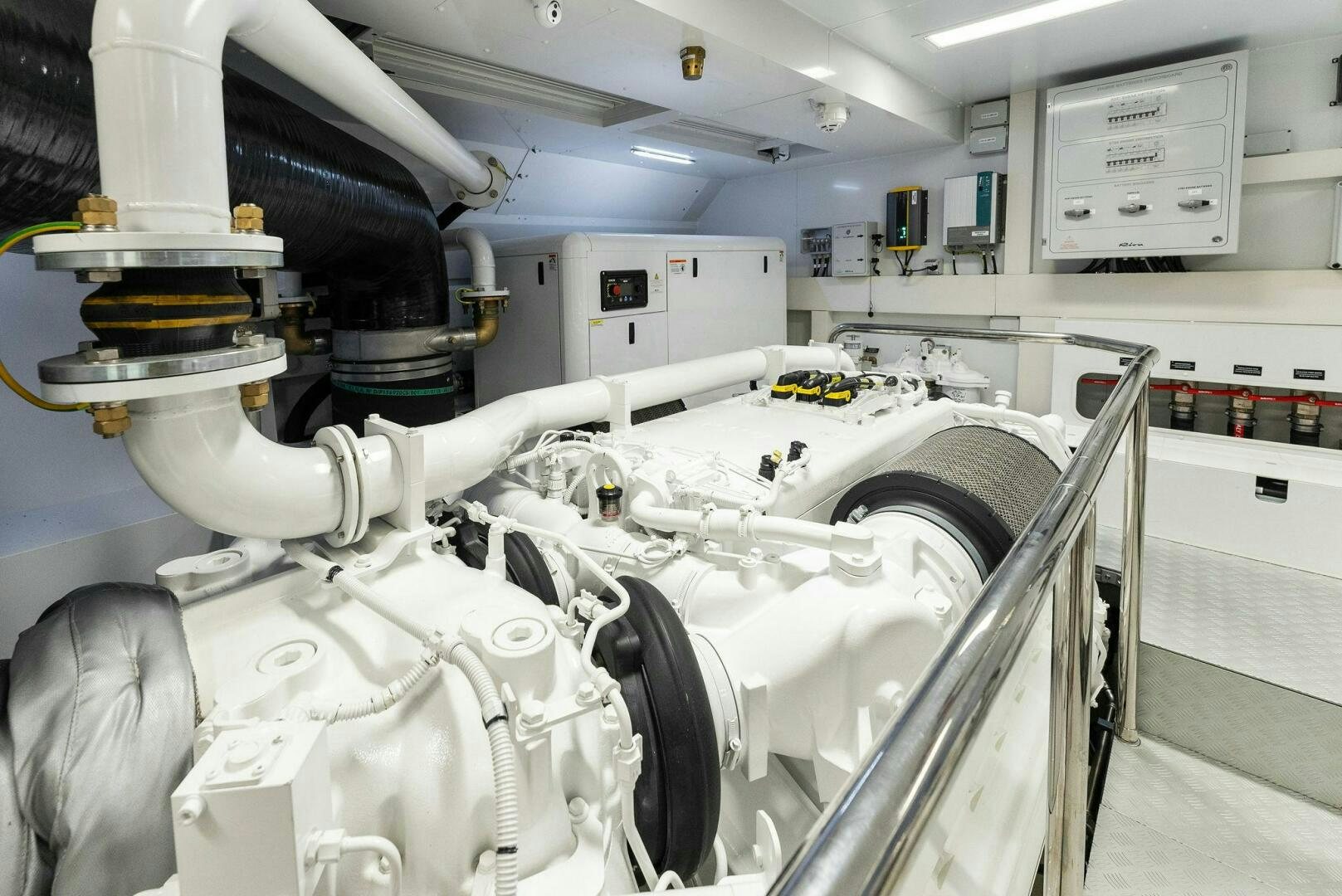 a close-up of a machine aboard CHOP CHOP Yacht for Sale