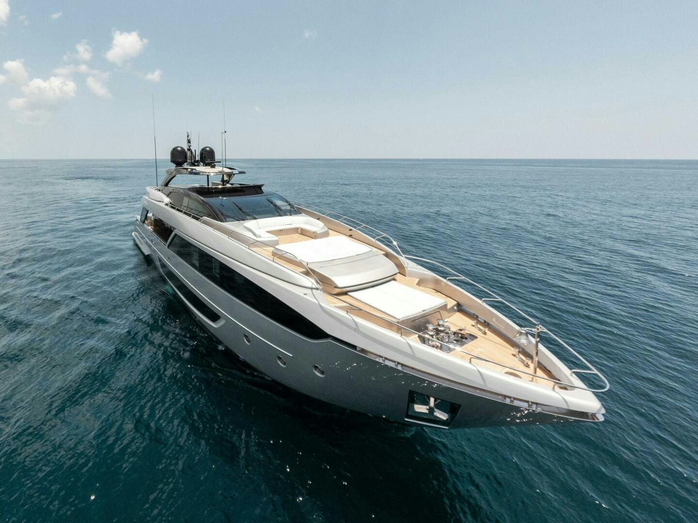 a white yacht in the water aboard CHOP CHOP Yacht for Sale