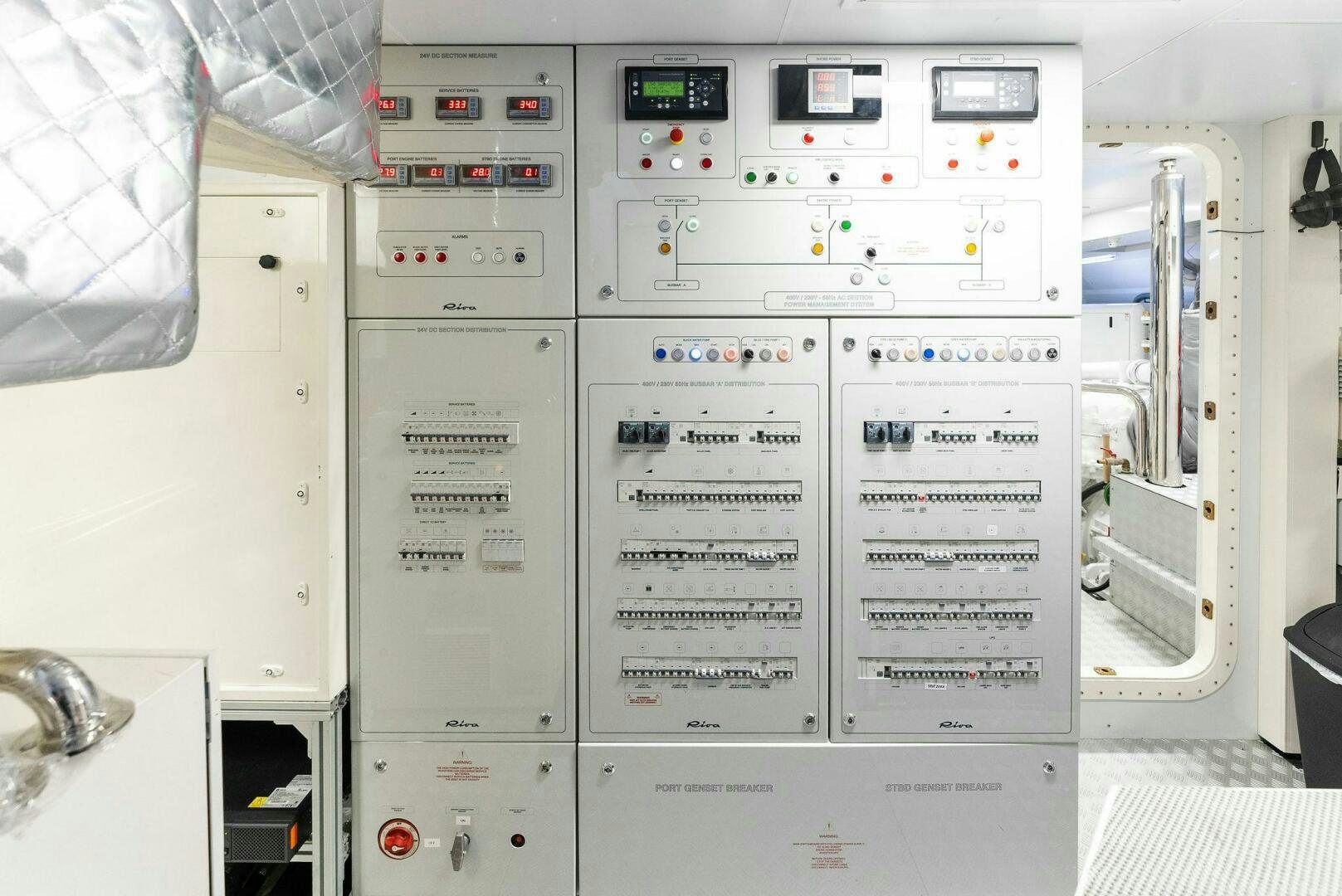 a white machine with buttons aboard CHOP CHOP Yacht for Sale