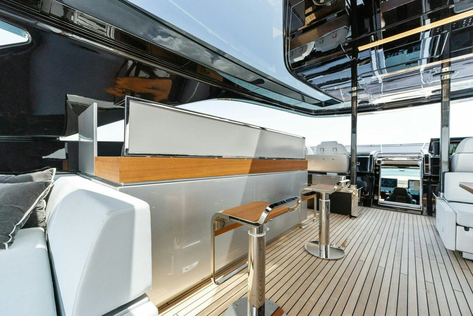 inside of a car aboard CHOP CHOP Yacht for Sale
