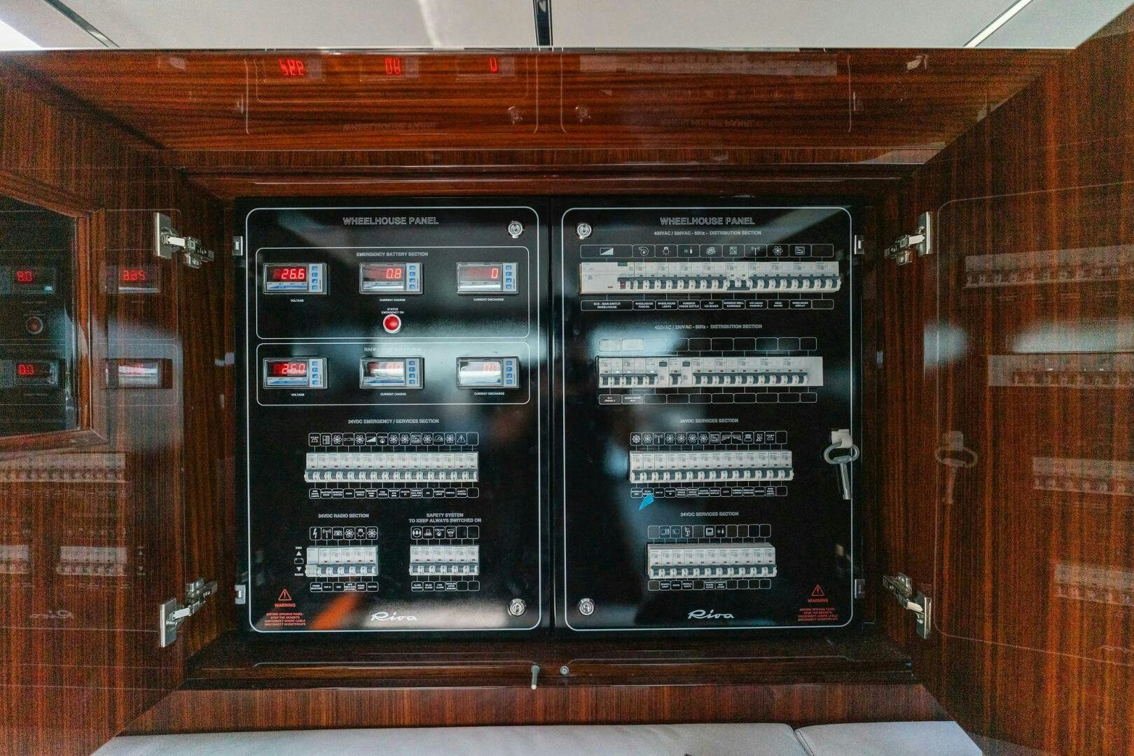 a cabinet with computer servers aboard CHOP CHOP Yacht for Sale