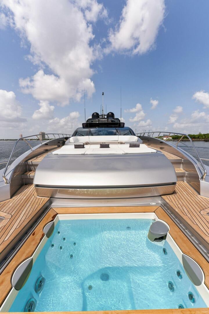 the front of a boat aboard CHOP CHOP Yacht for Sale