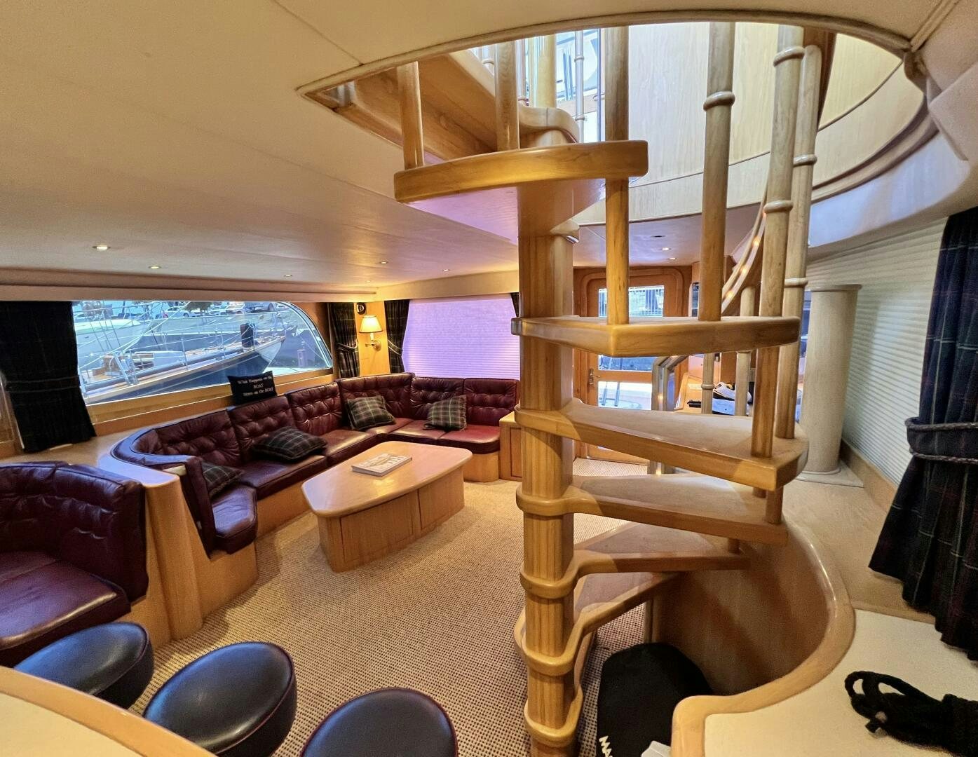 a bunk bed in a room aboard GOOD KARMA Yacht for Sale