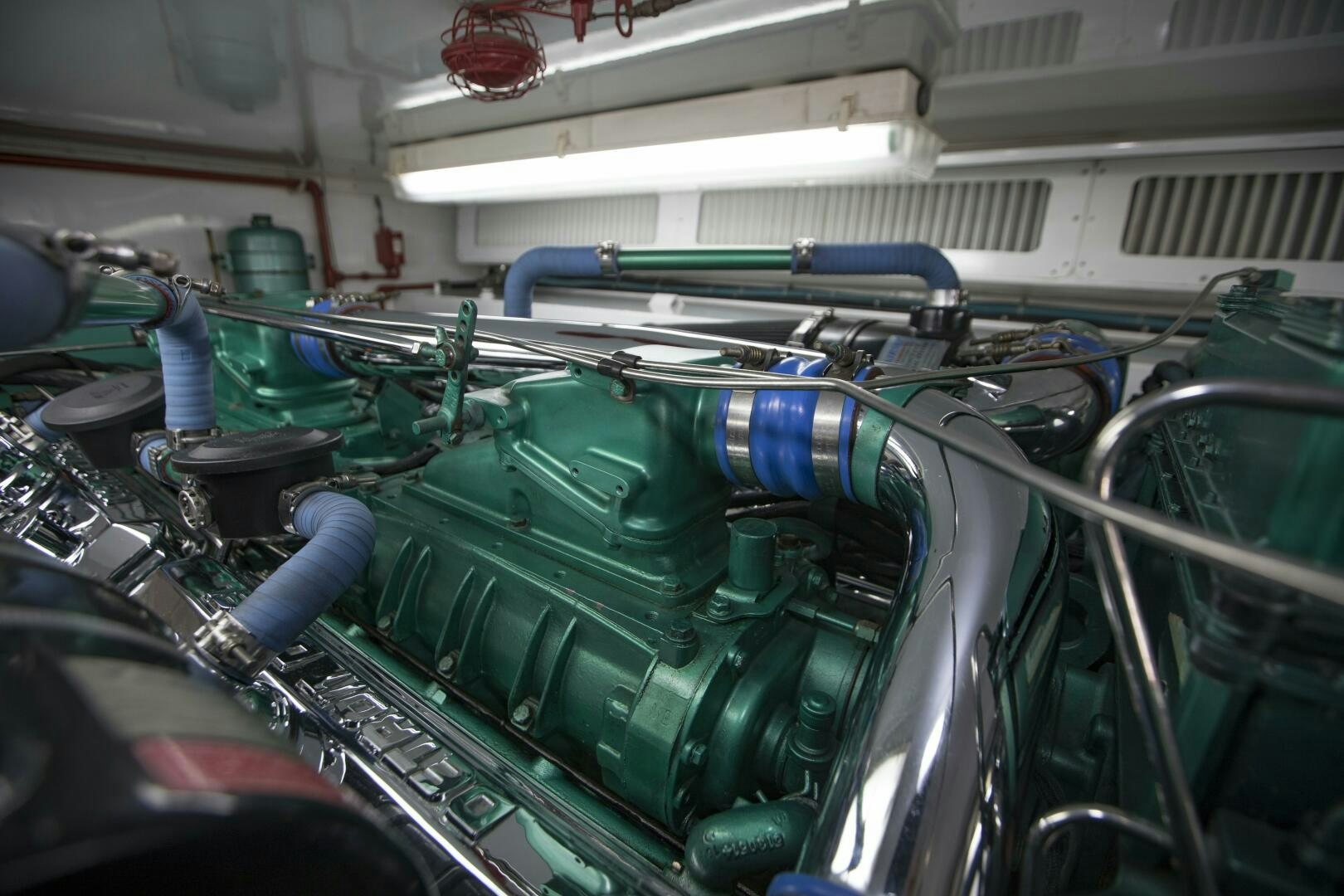 a close-up of a machine aboard GOOD KARMA Yacht for Sale