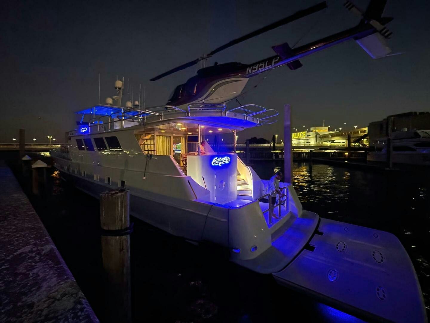 a boat on the water aboard LADY P Yacht for Sale