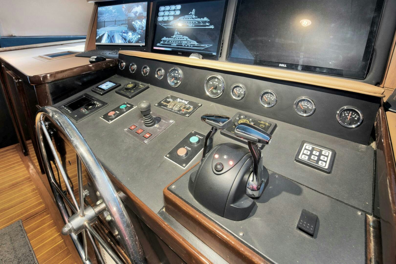a cockpit of a plane aboard LADY P Yacht for Sale