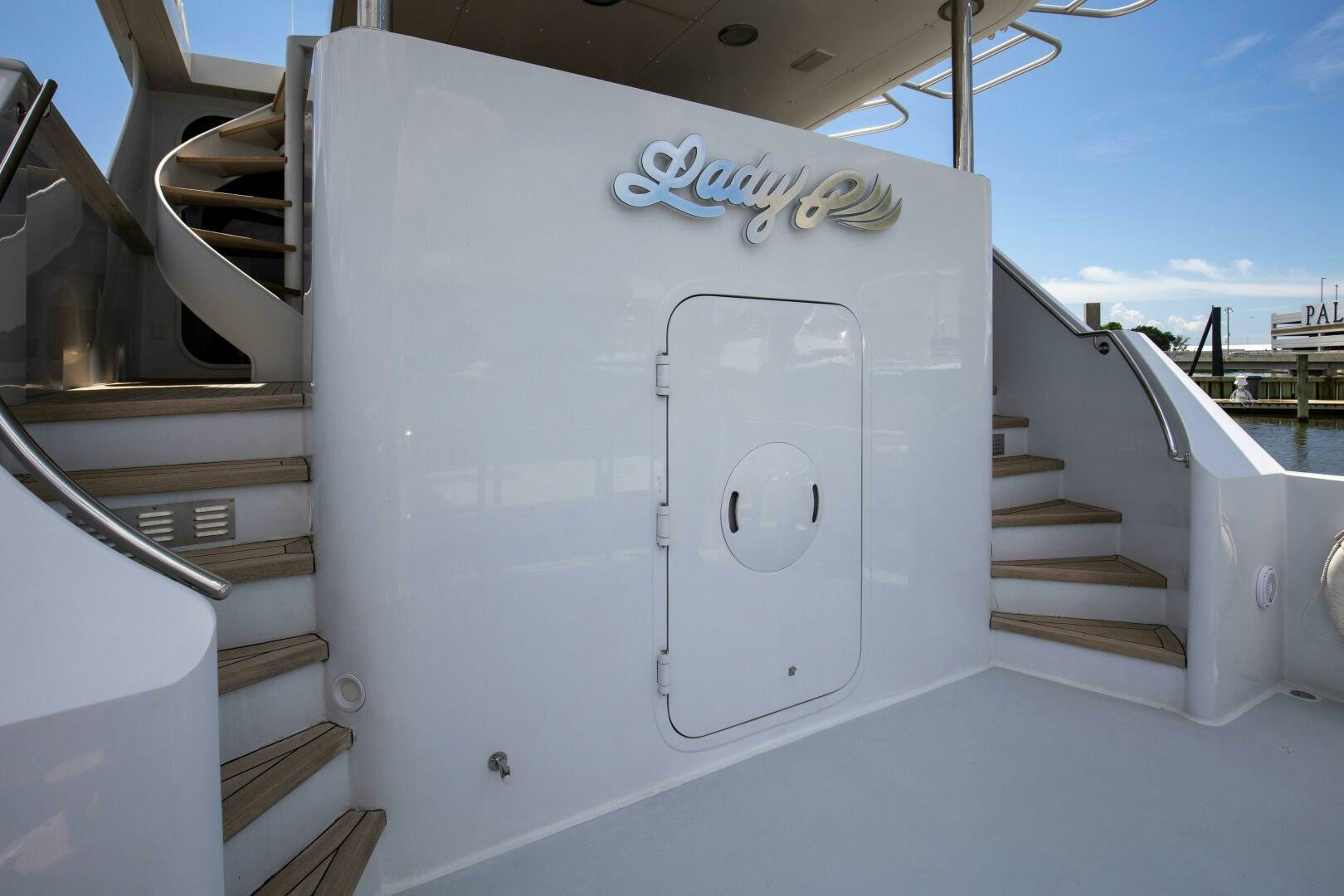 a large white machine aboard LADY P Yacht for Sale