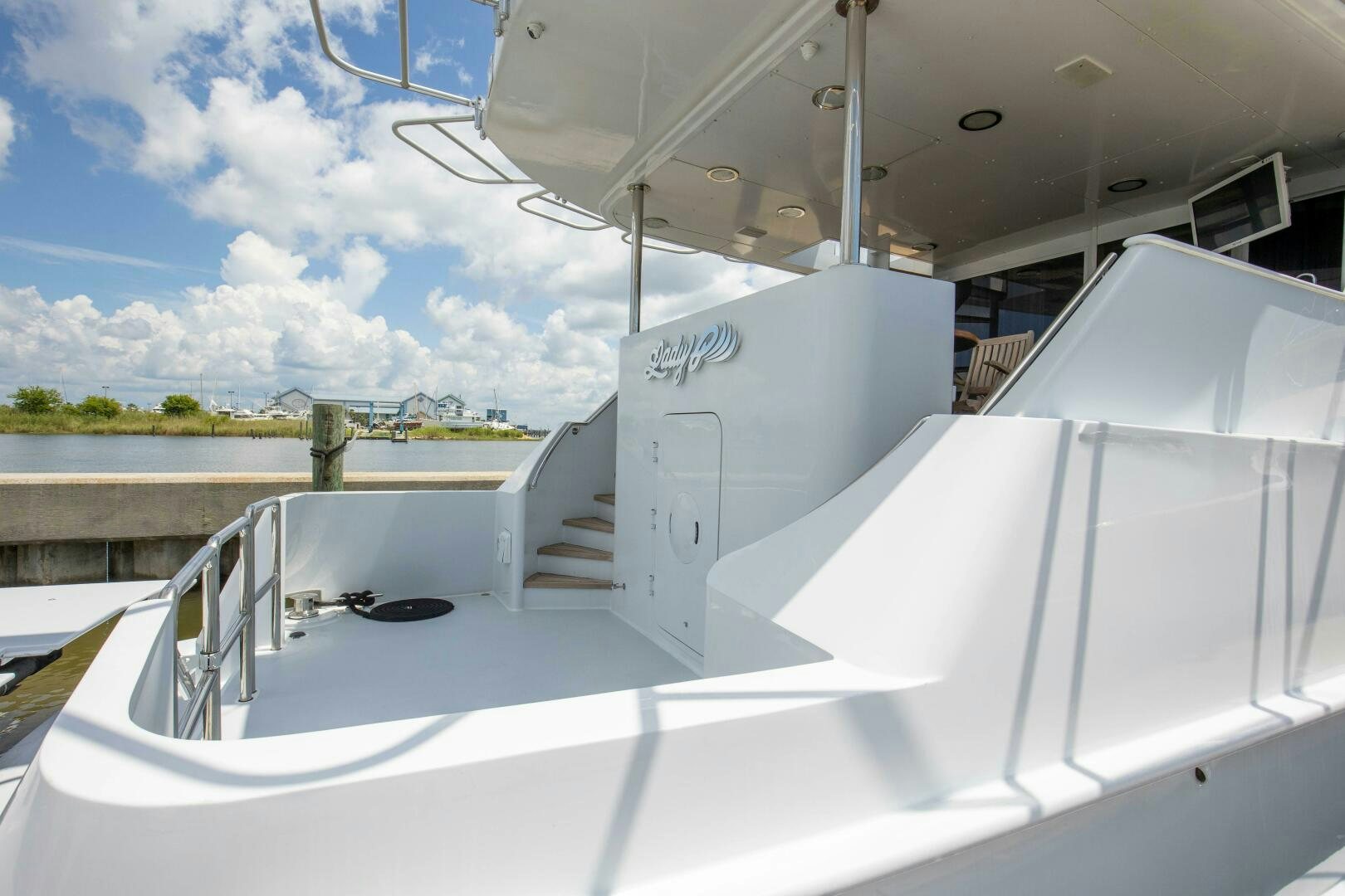 a boat on the water aboard LADY P Yacht for Sale